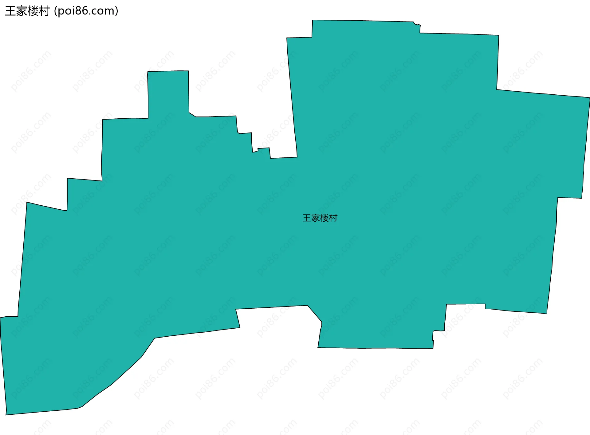 王家楼村边界地图