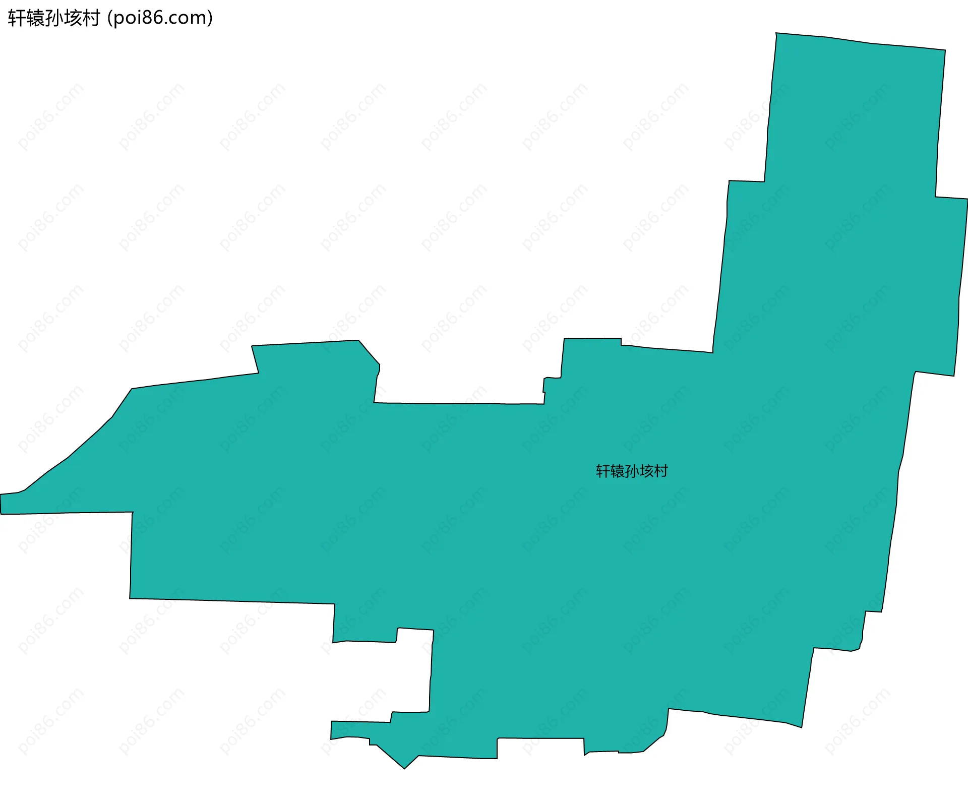 轩辕孙垓村边界地图