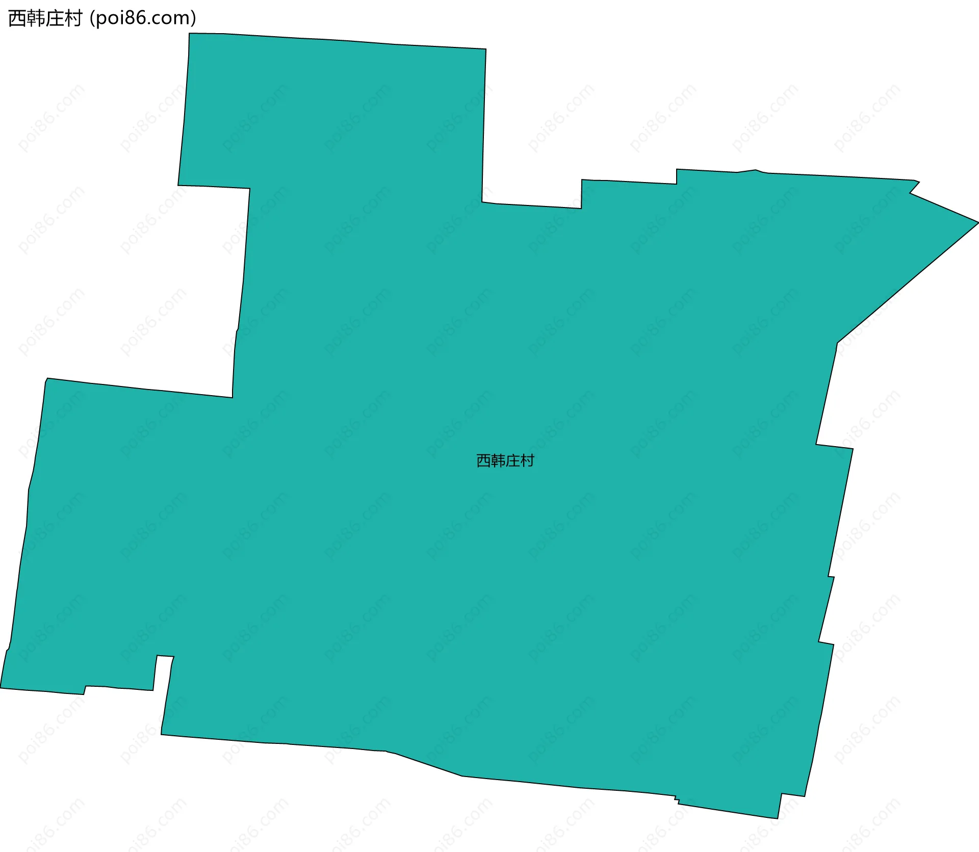 西韩庄村边界地图
