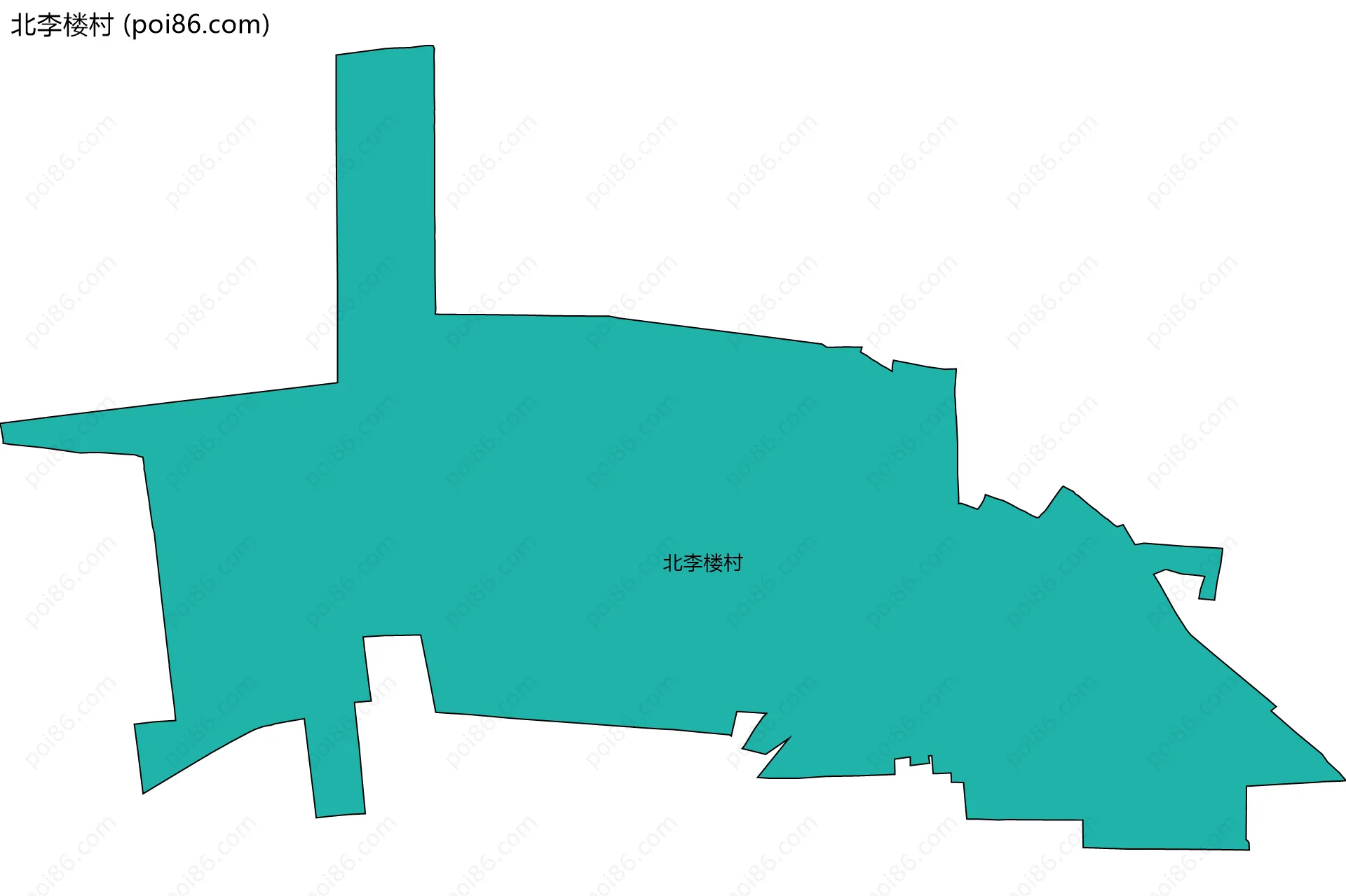 北李楼村边界地图