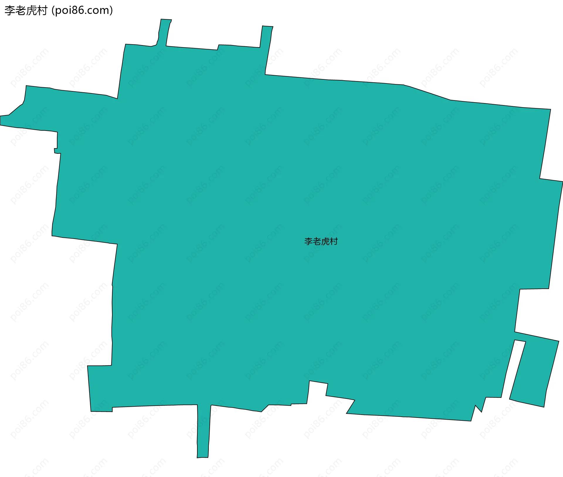 李老虎村边界地图