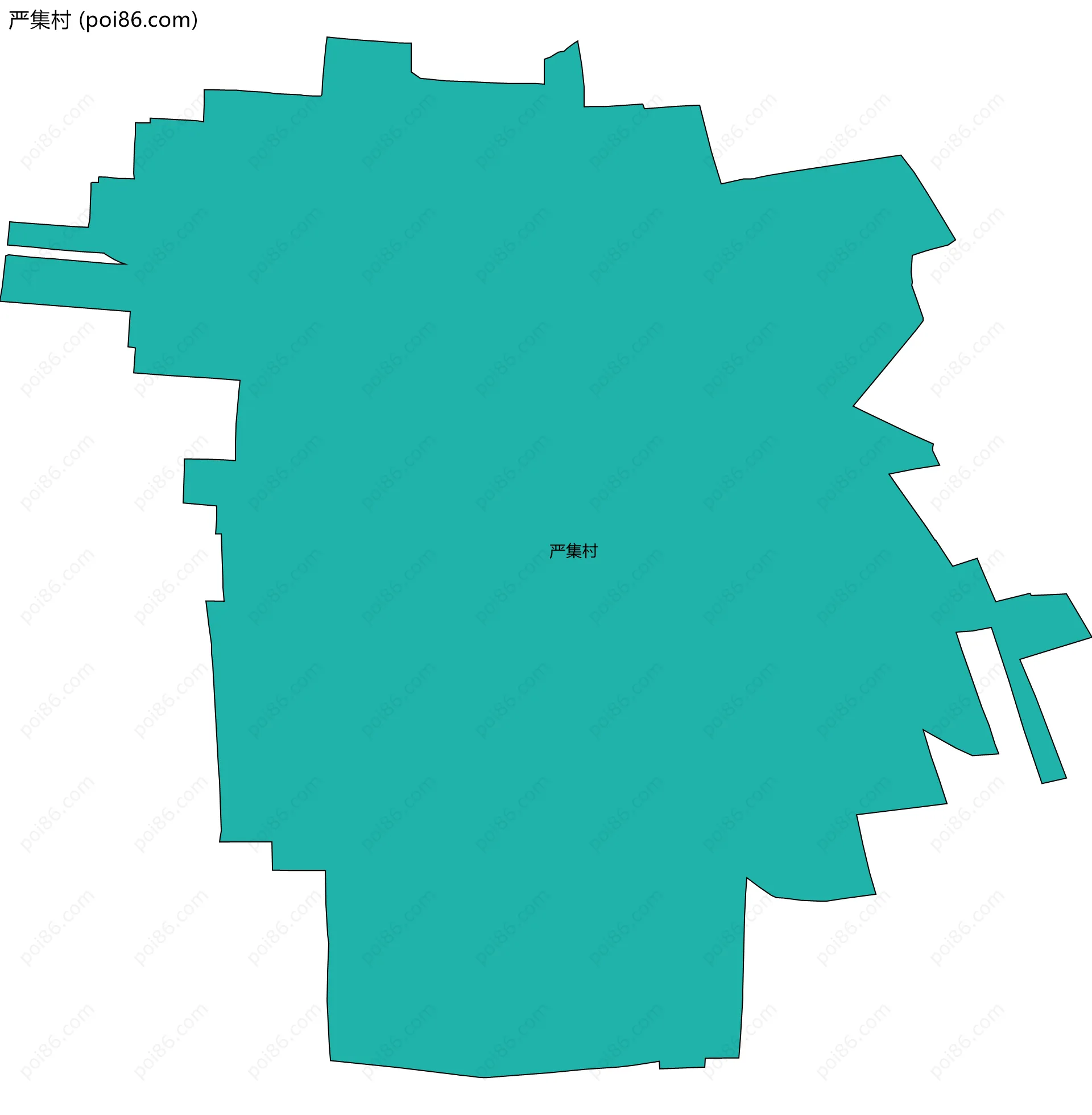 严集村边界地图