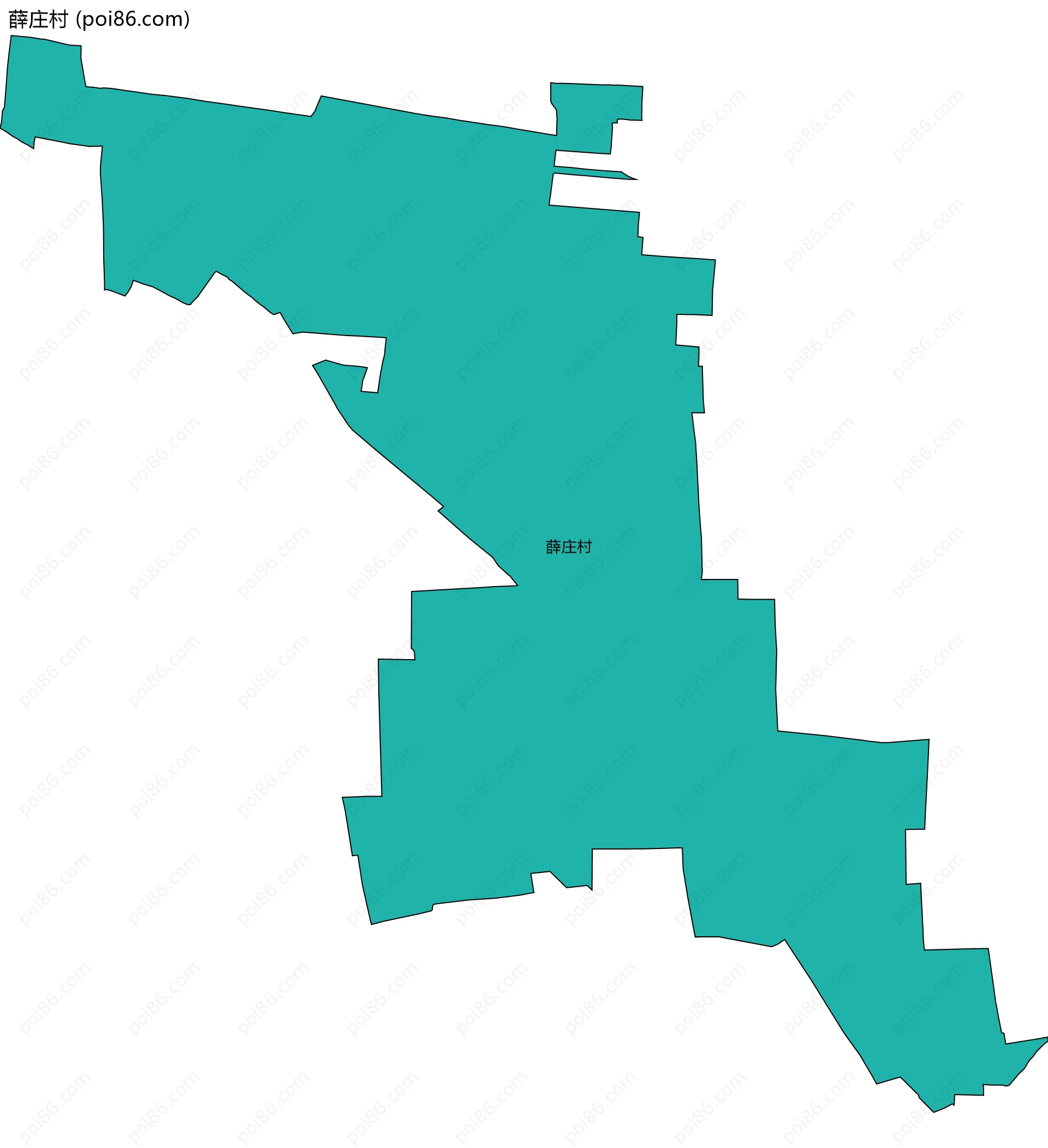 薛庄村边界地图