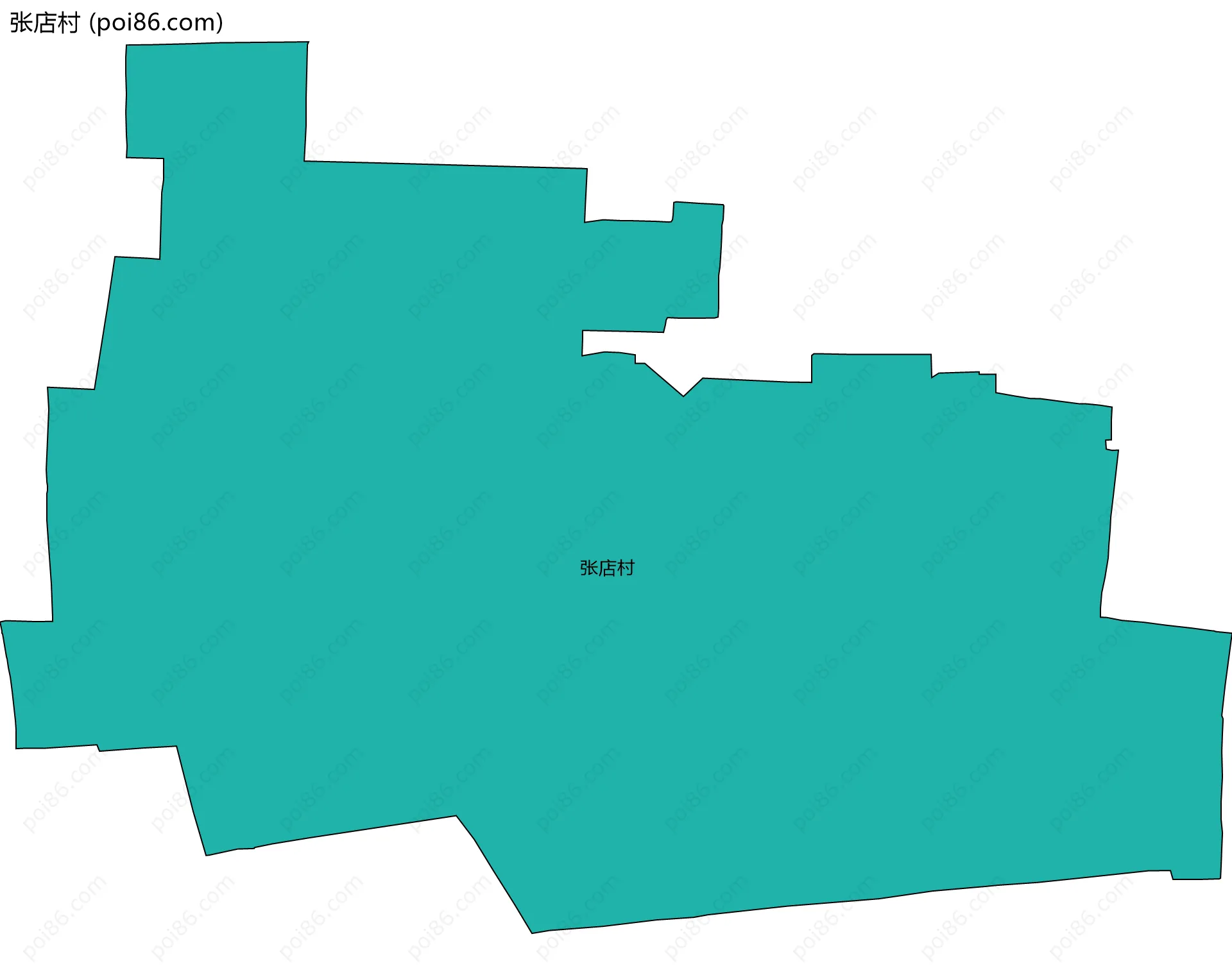 张店村边界地图