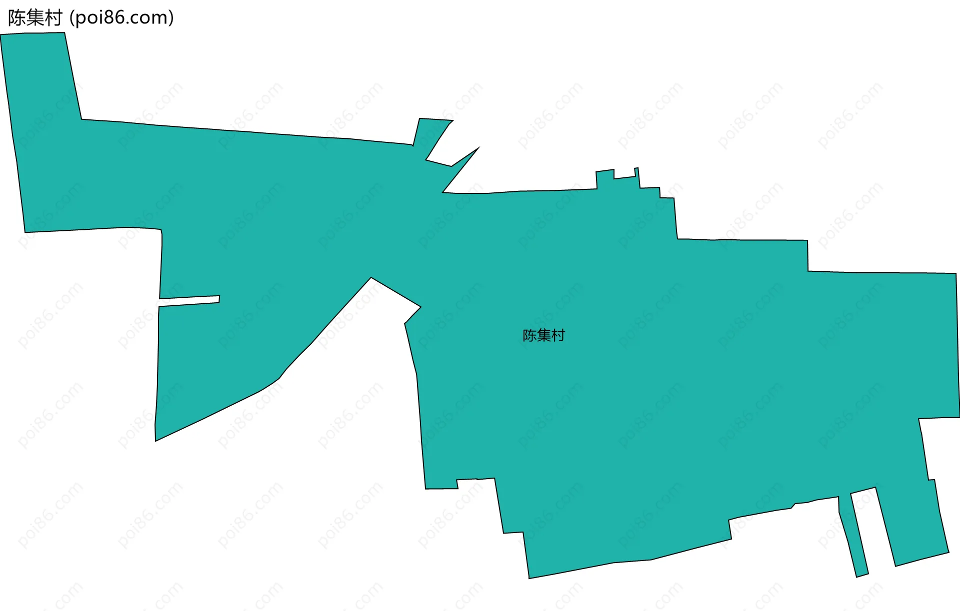 陈集村边界地图
