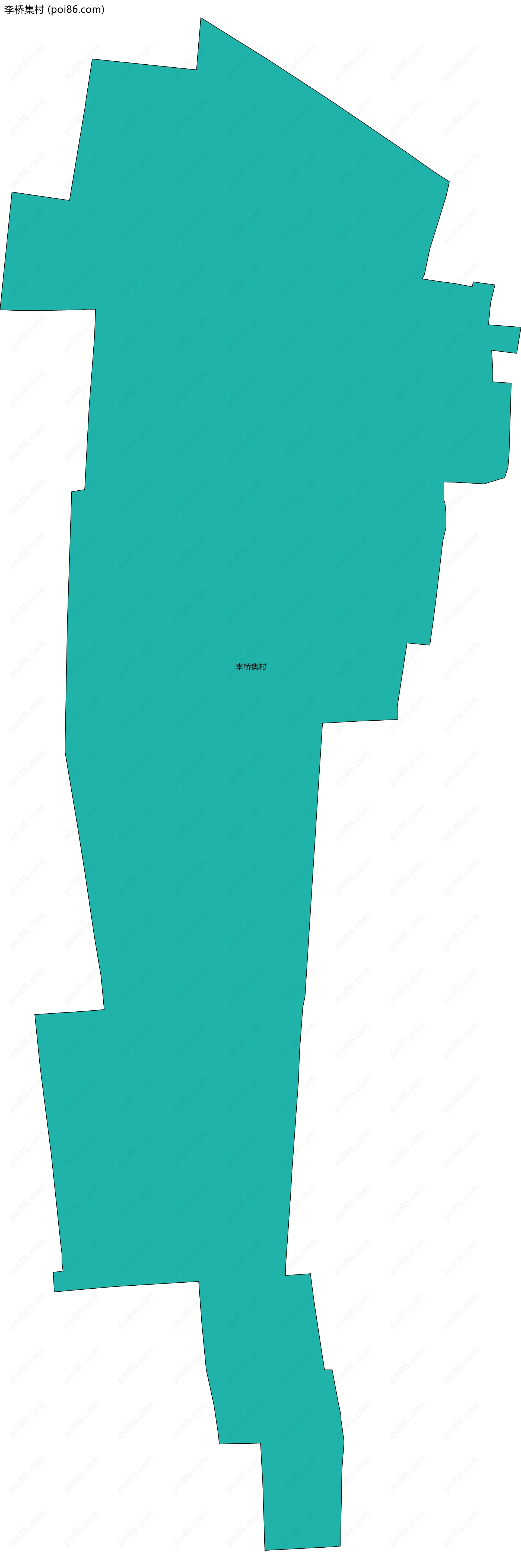 李桥集村边界地图