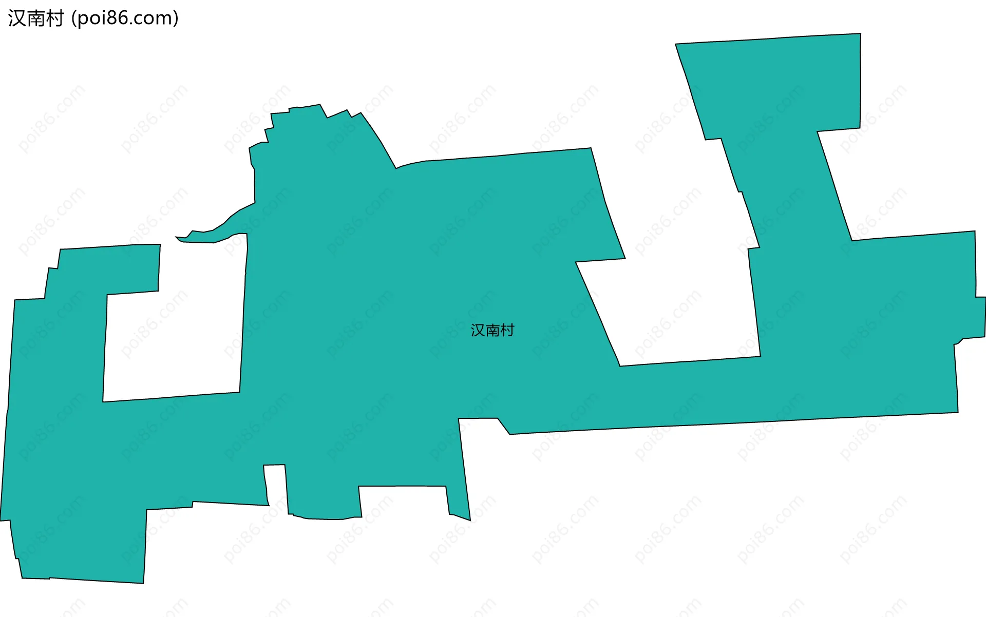 汉南村边界地图
