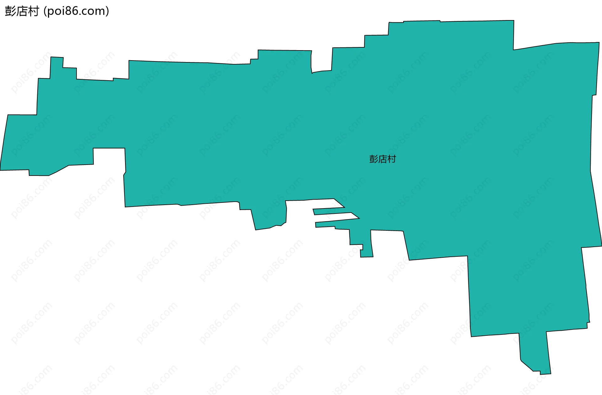 彭店村边界地图