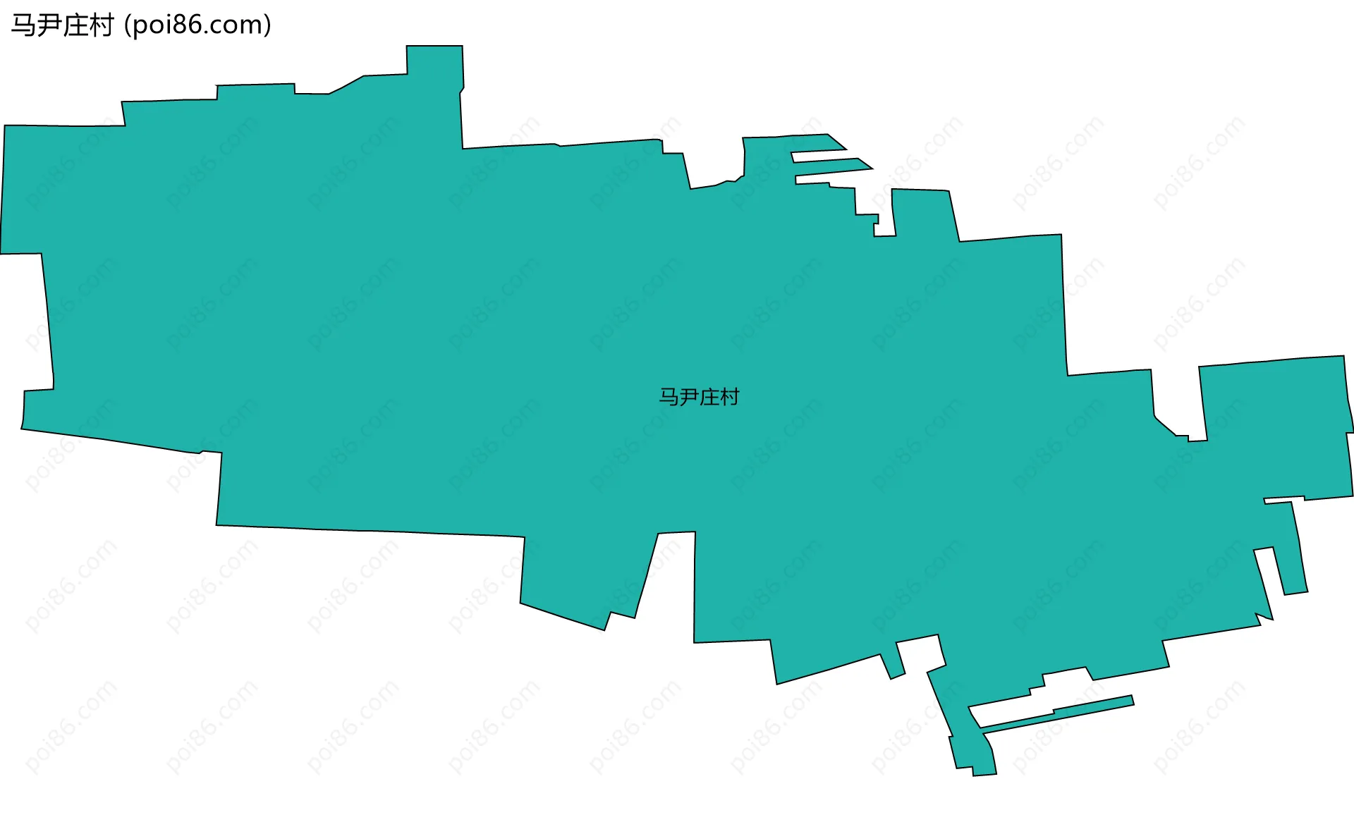 马尹庄村边界地图