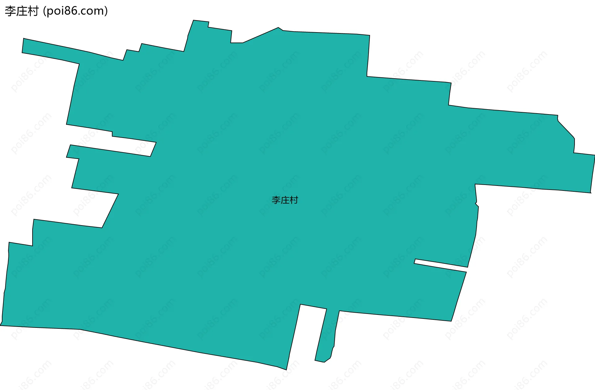 李庄村边界地图