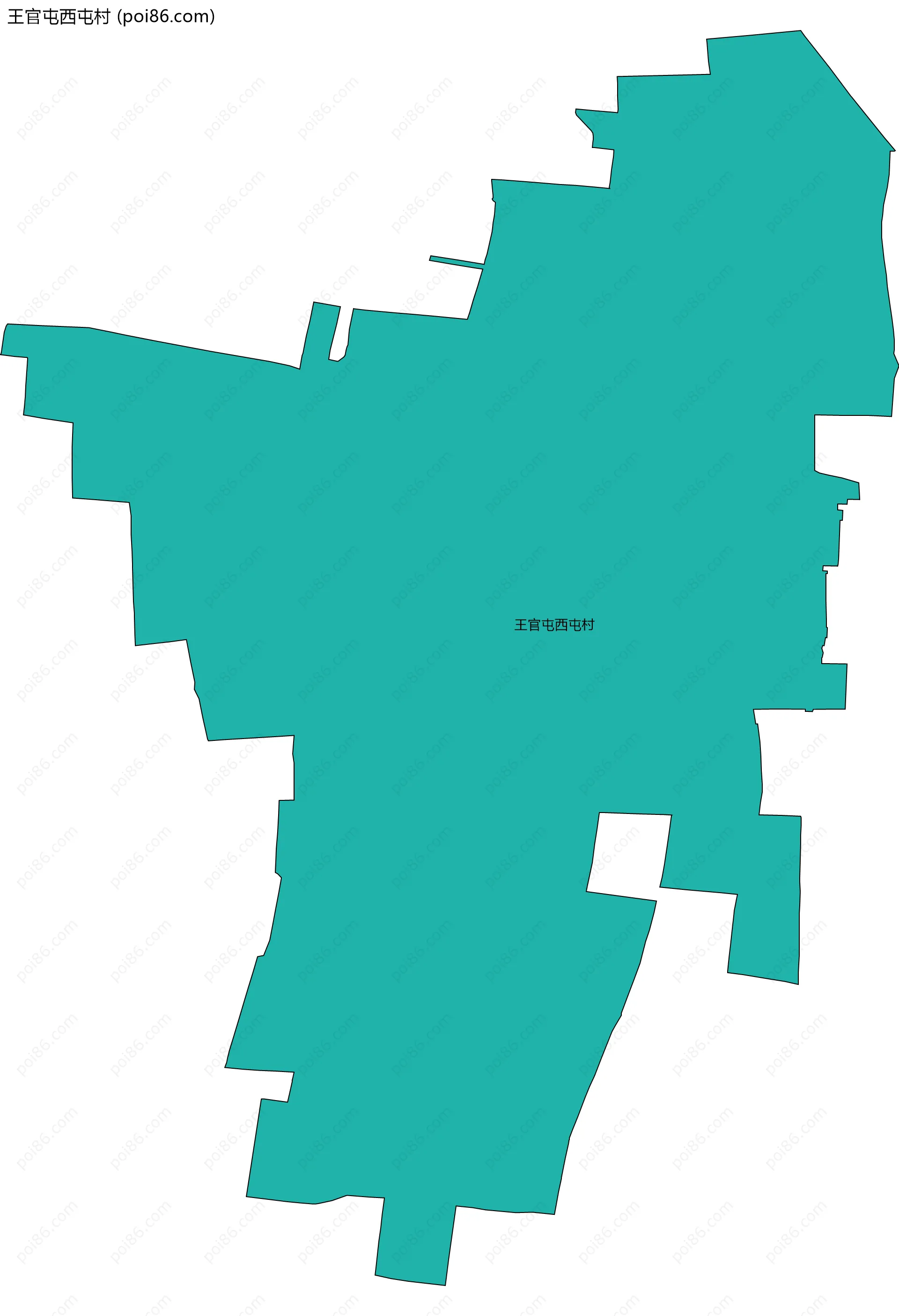 王官屯西屯村边界地图