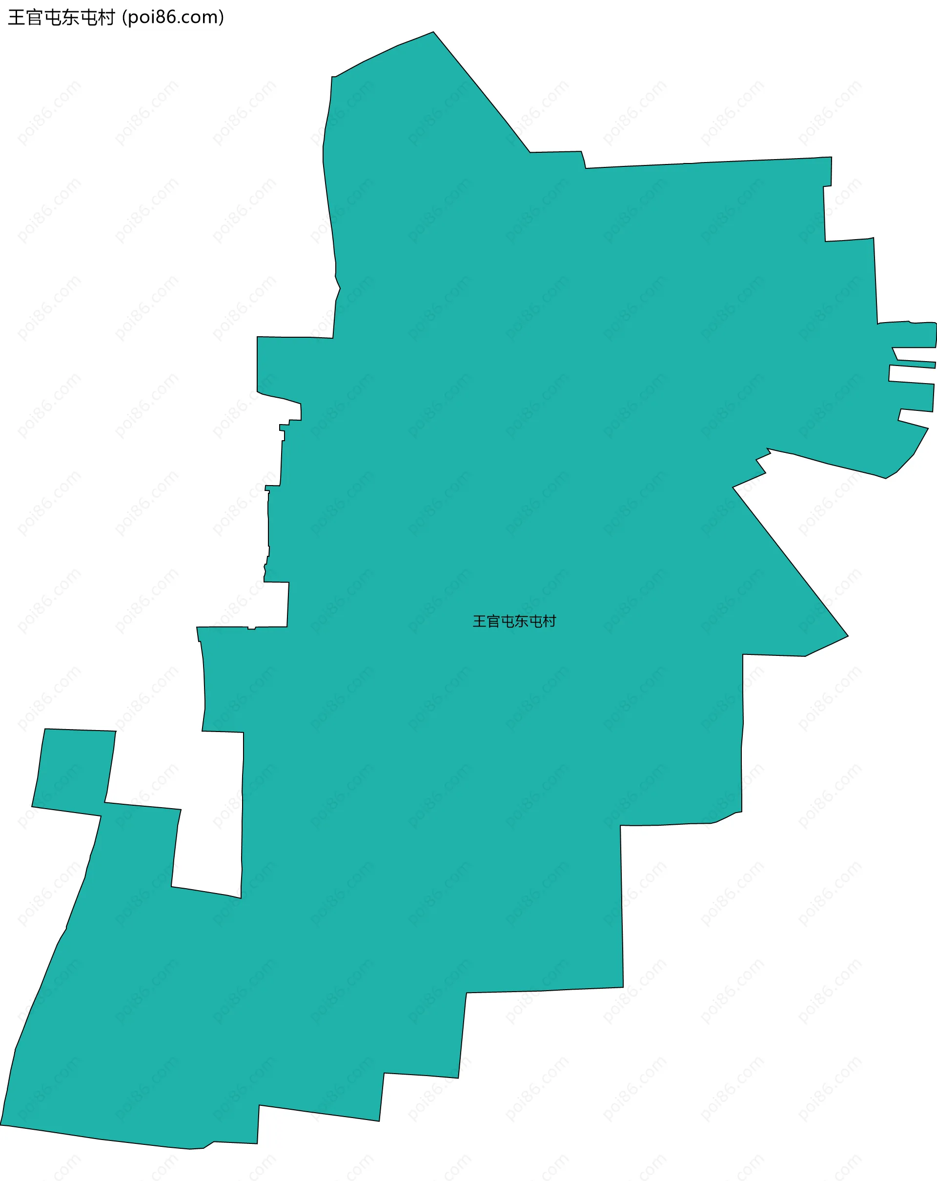 王官屯东屯村边界地图