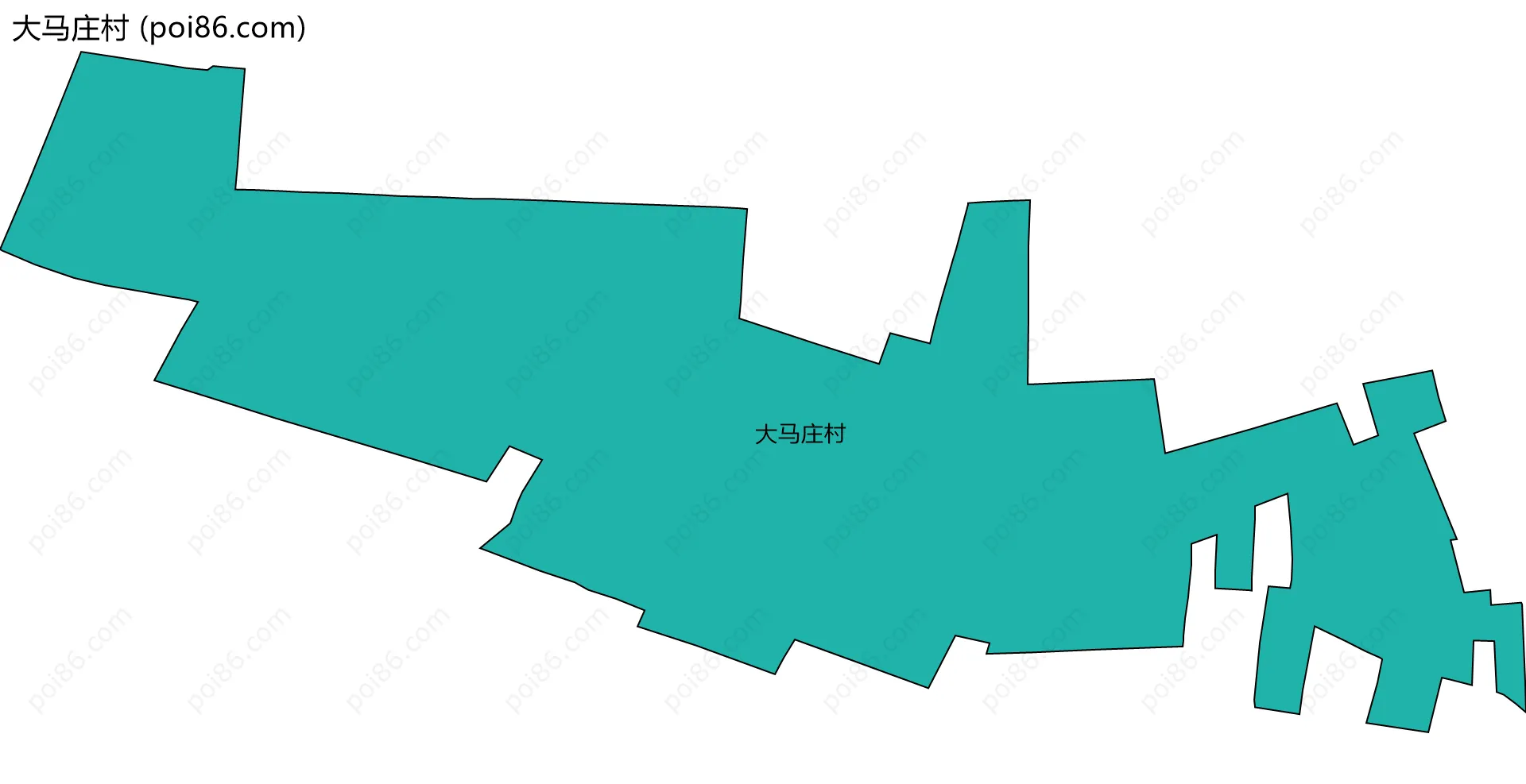 大马庄村边界地图
