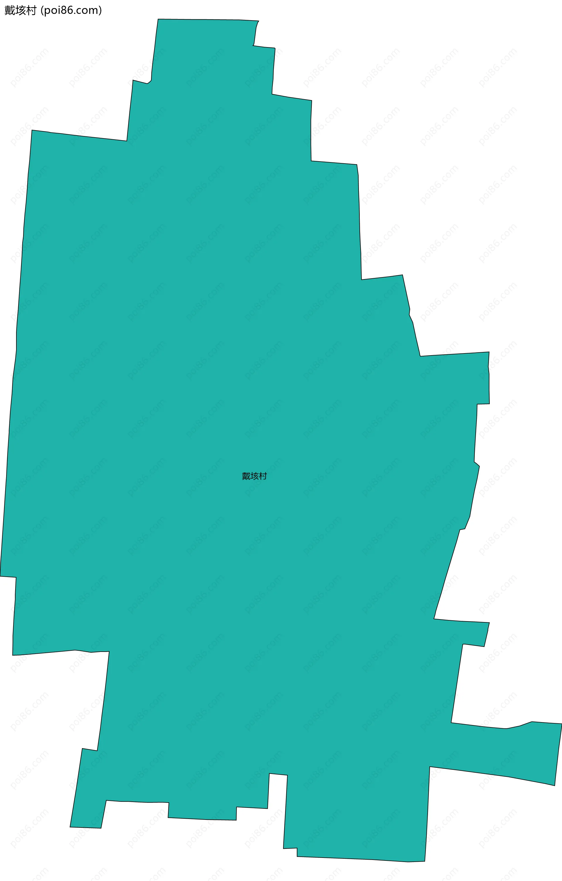 戴垓村边界地图