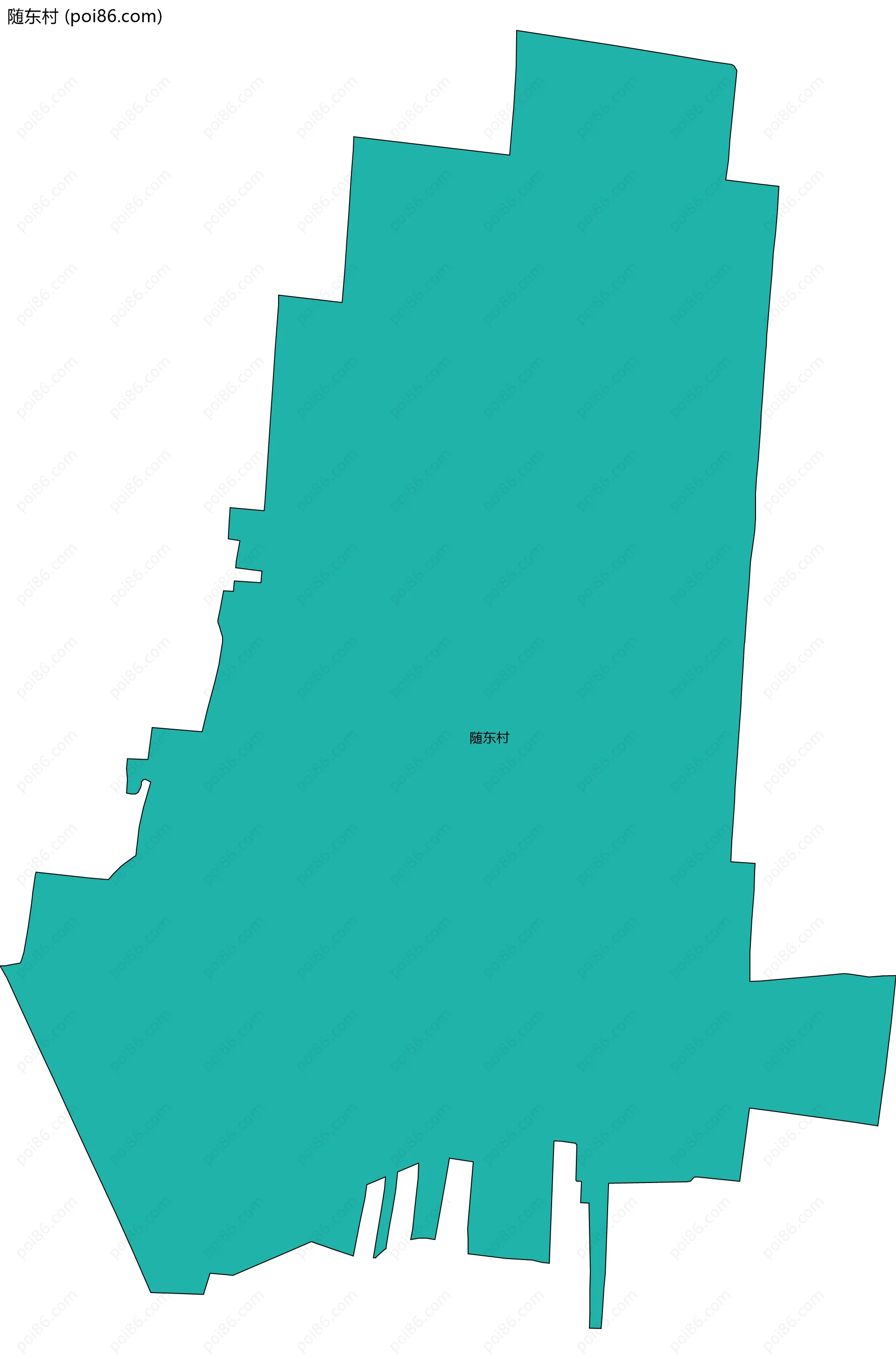 随东村边界地图