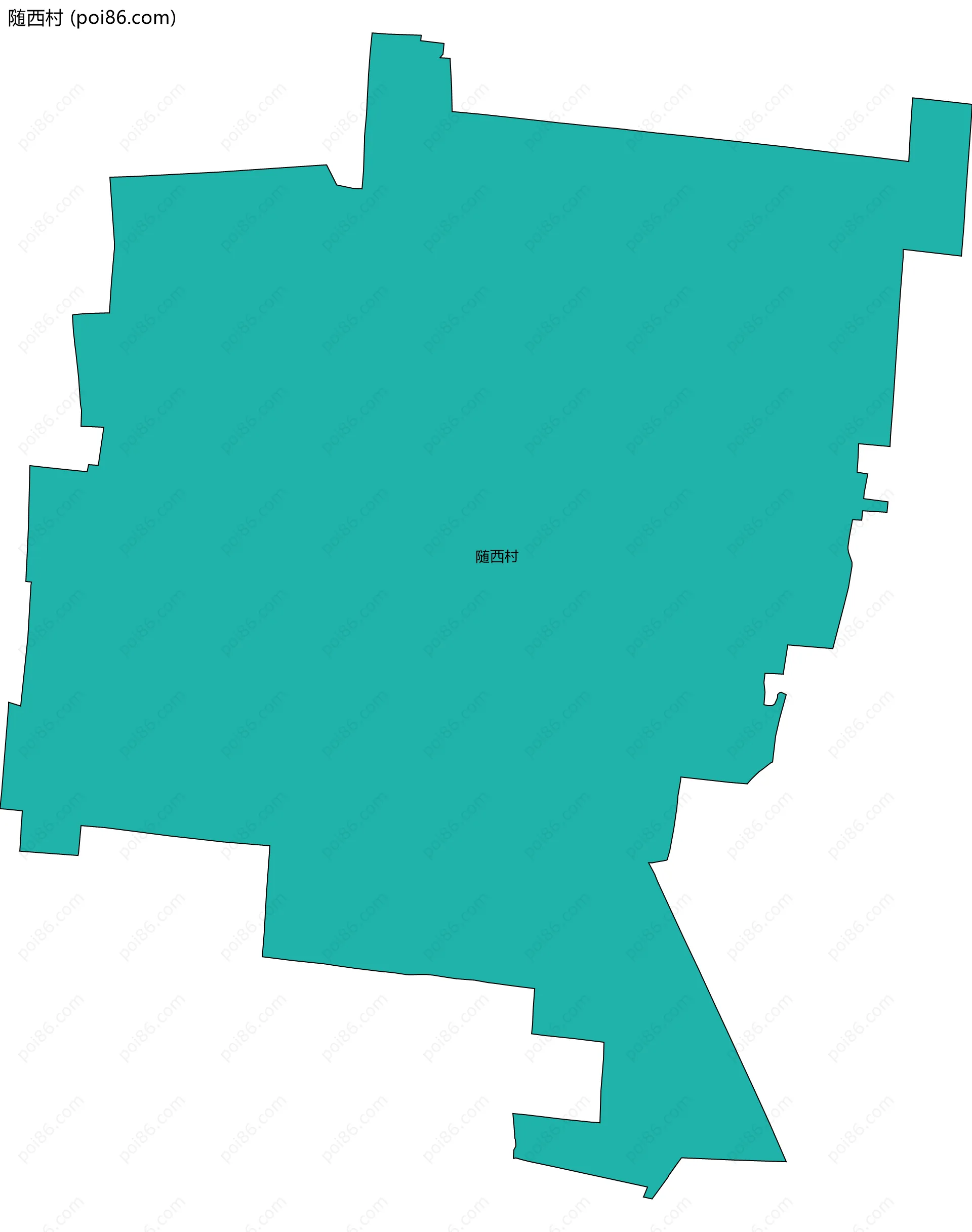 随西村边界地图