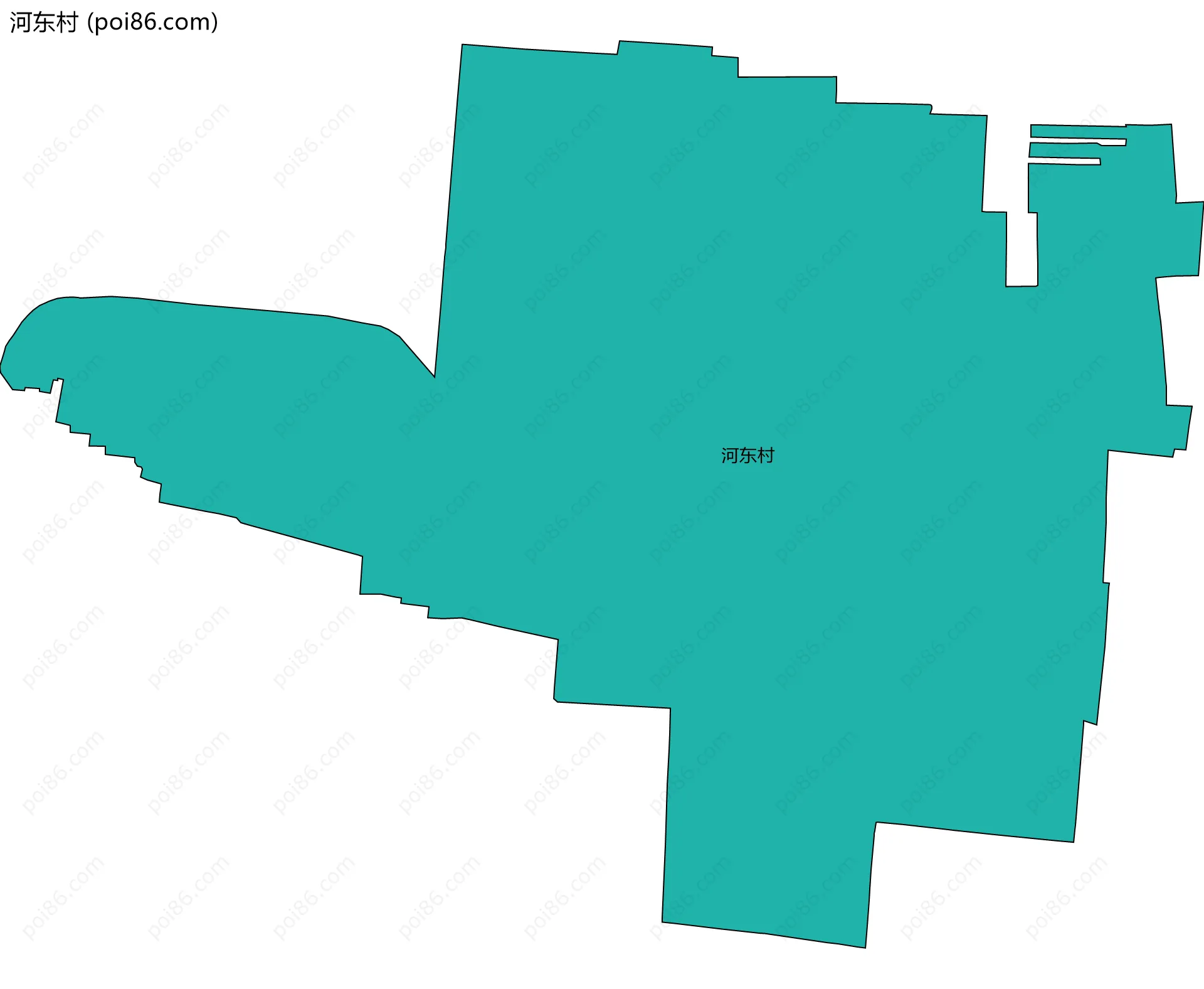 河东村边界地图