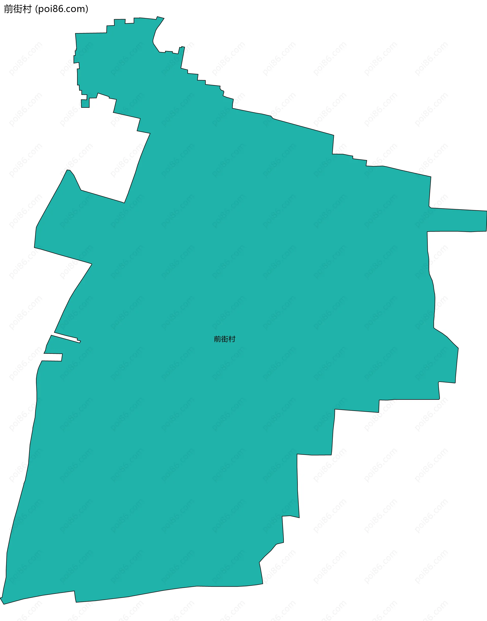 前街村边界地图