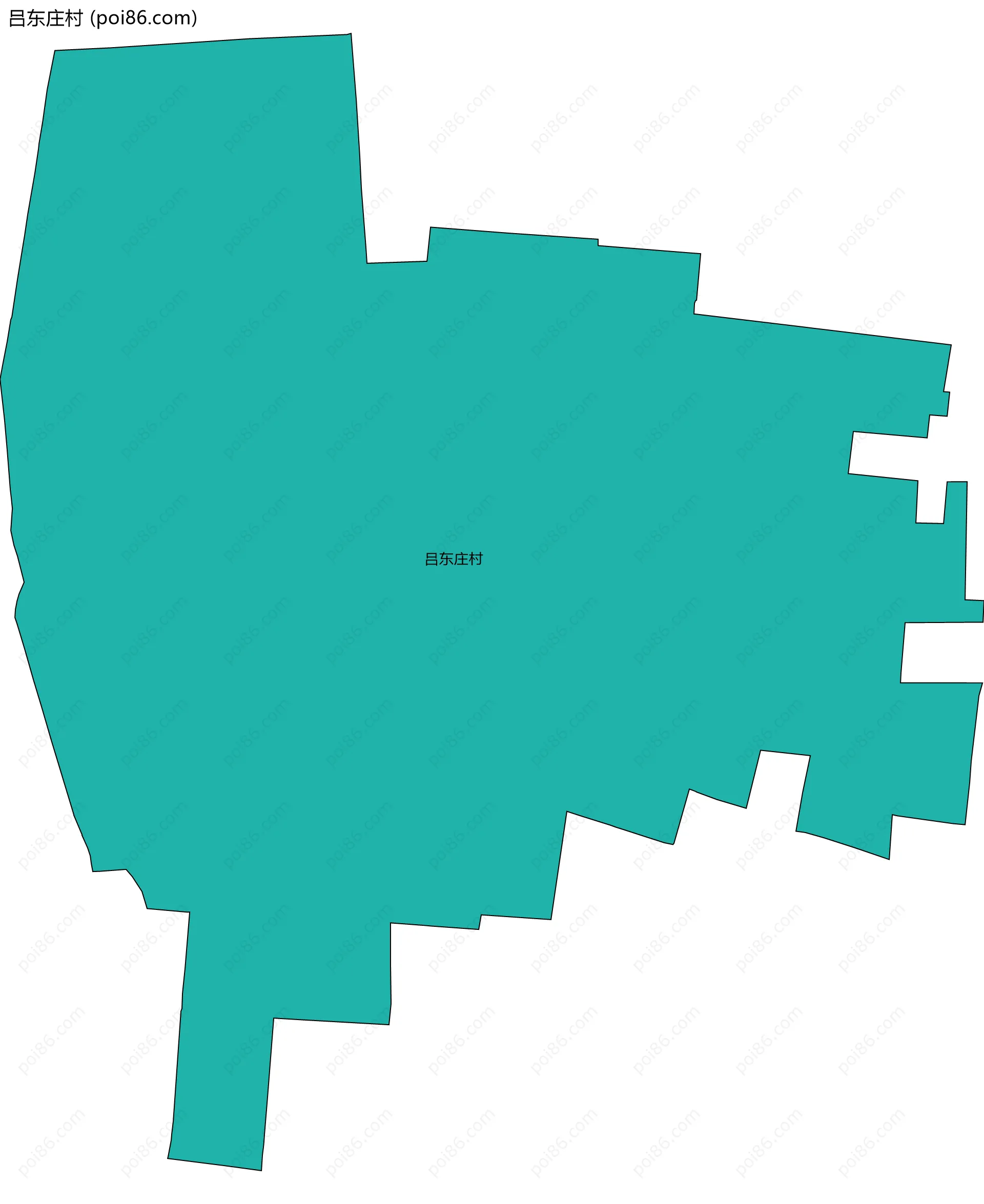 吕东庄村边界地图