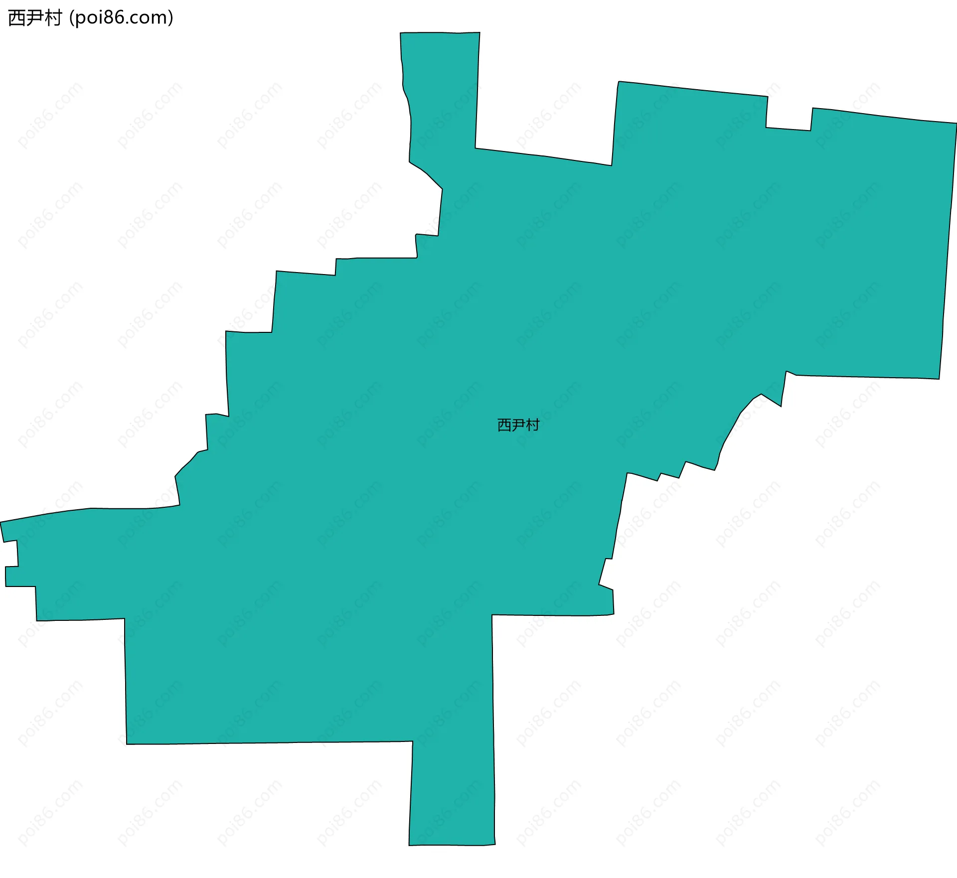 西尹村边界地图