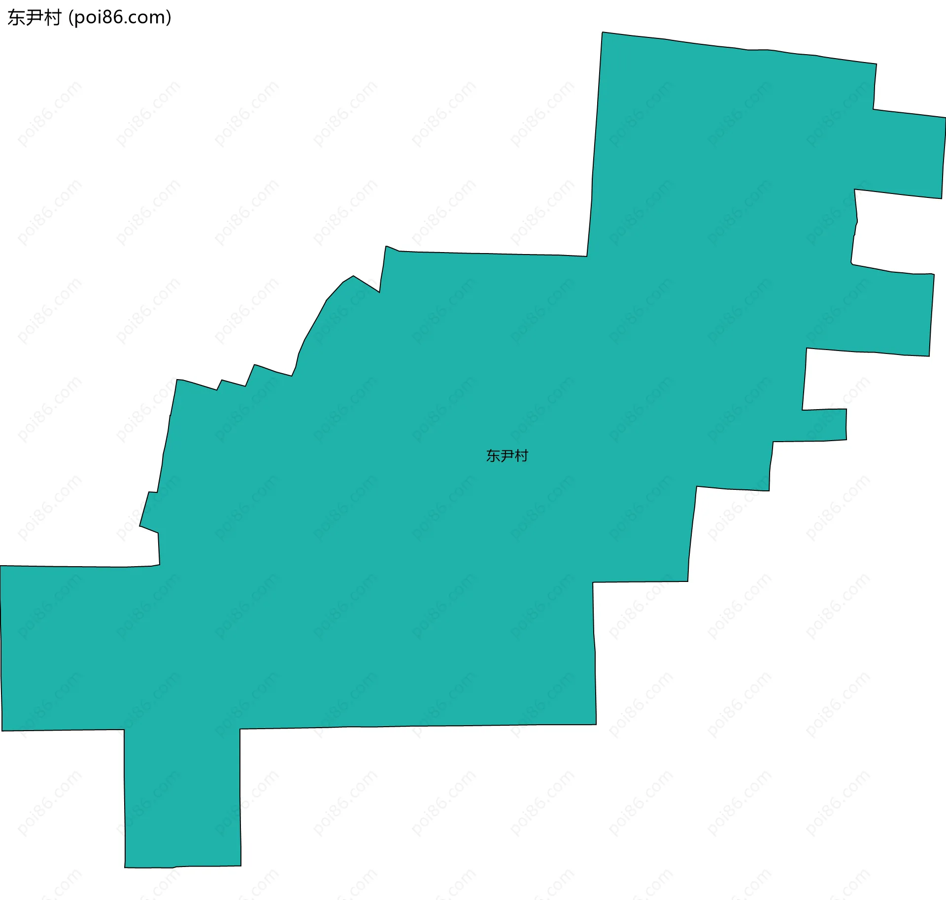 东尹村边界地图