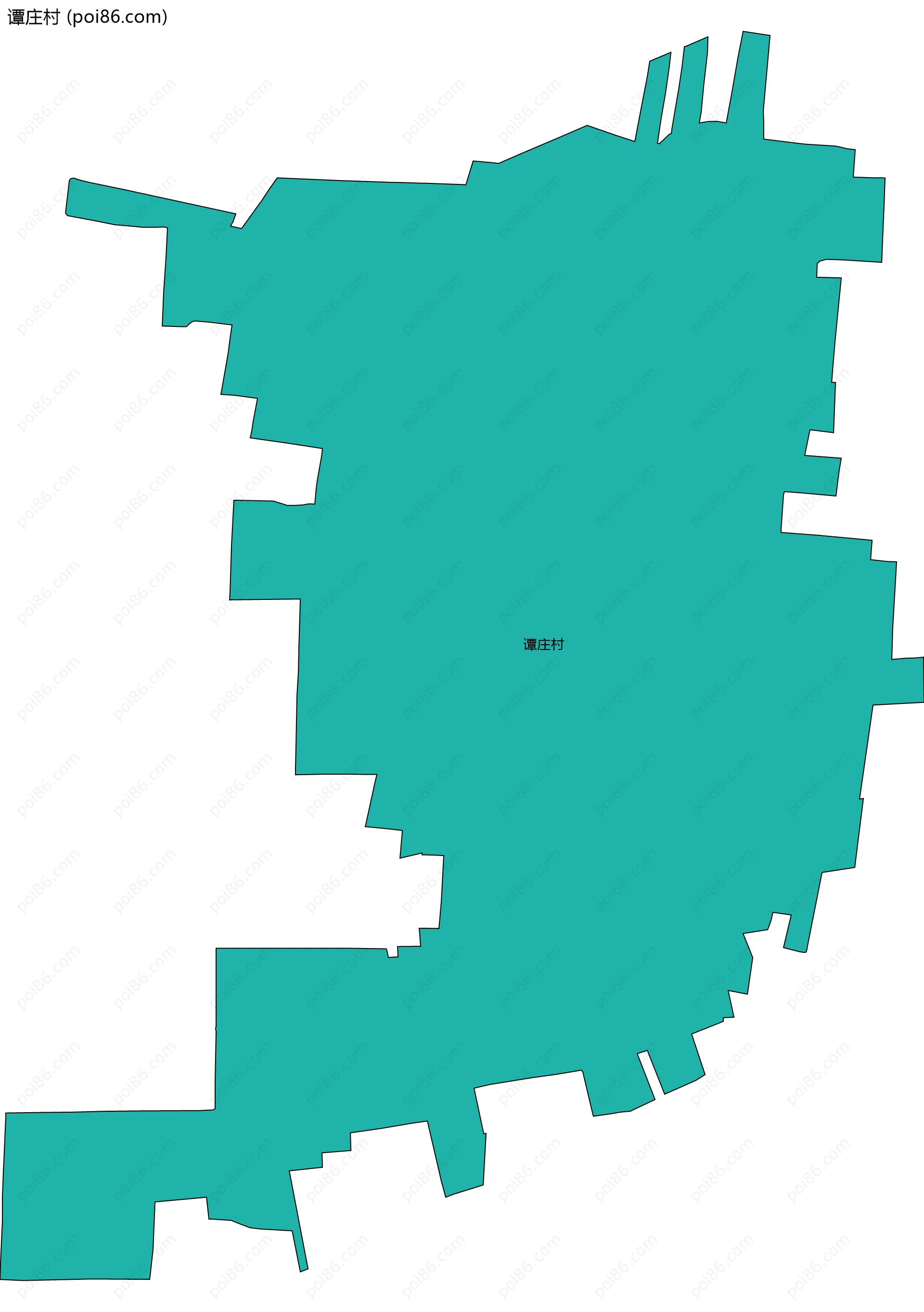 谭庄村边界地图