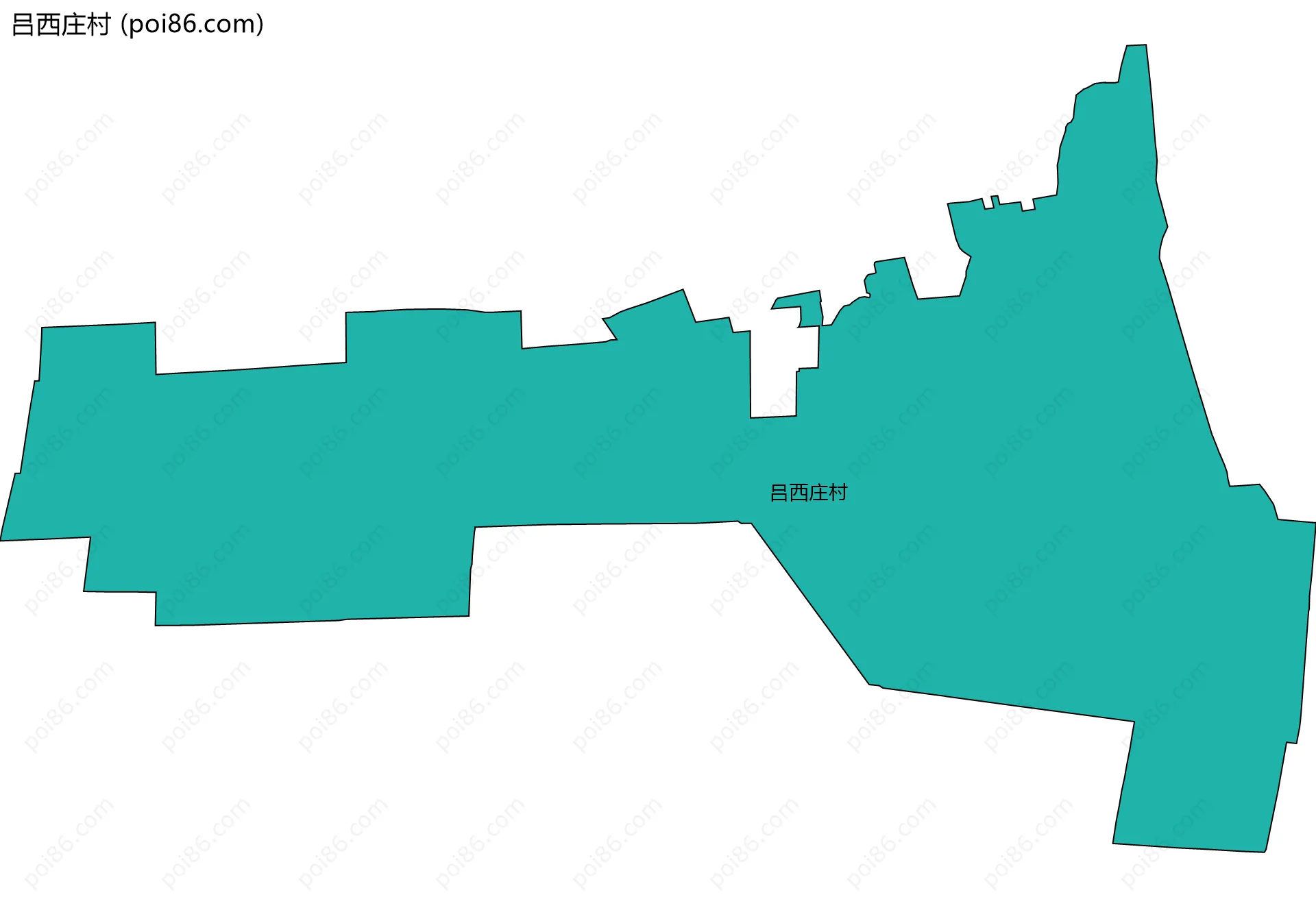 吕西庄村边界地图