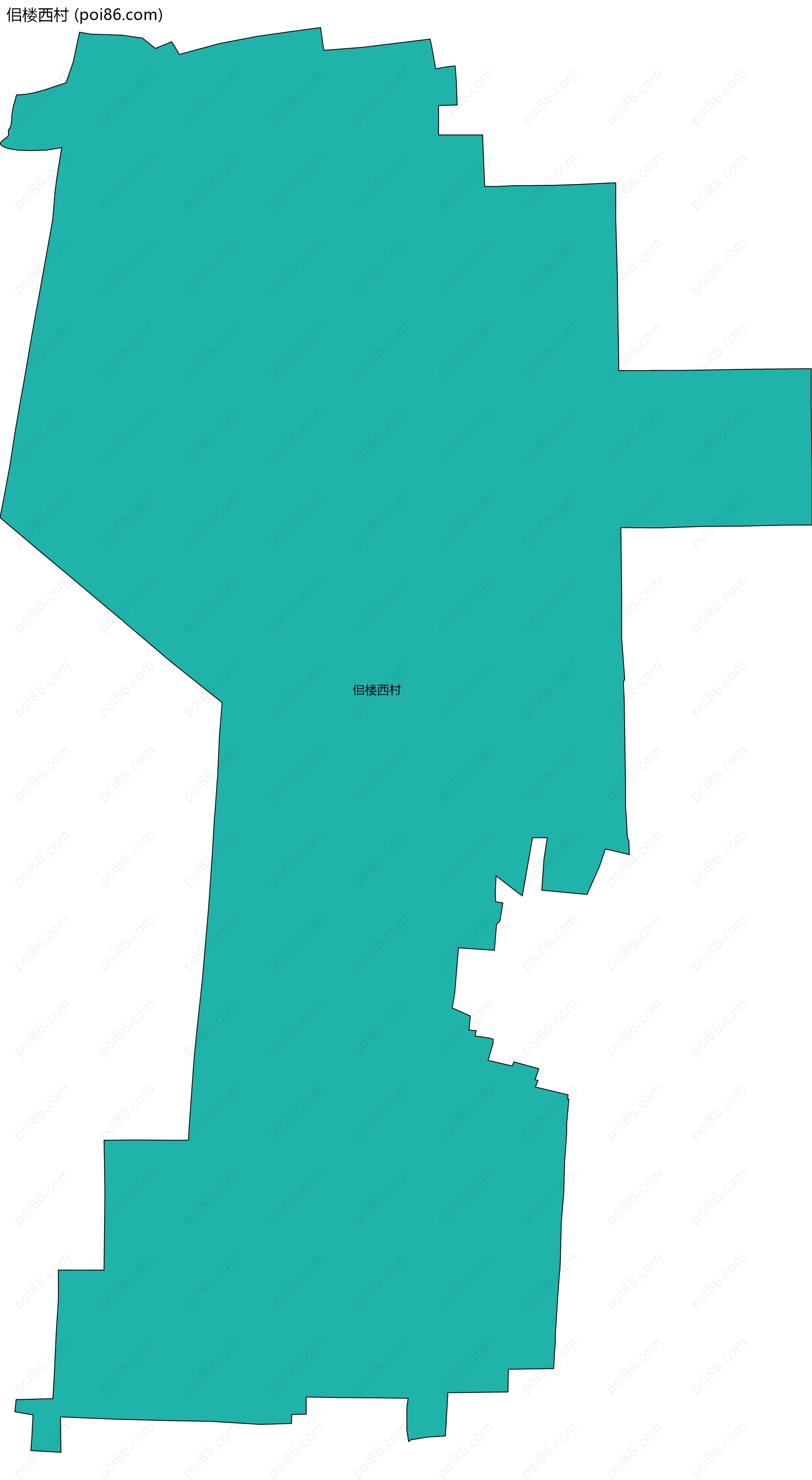 佀楼西村边界地图