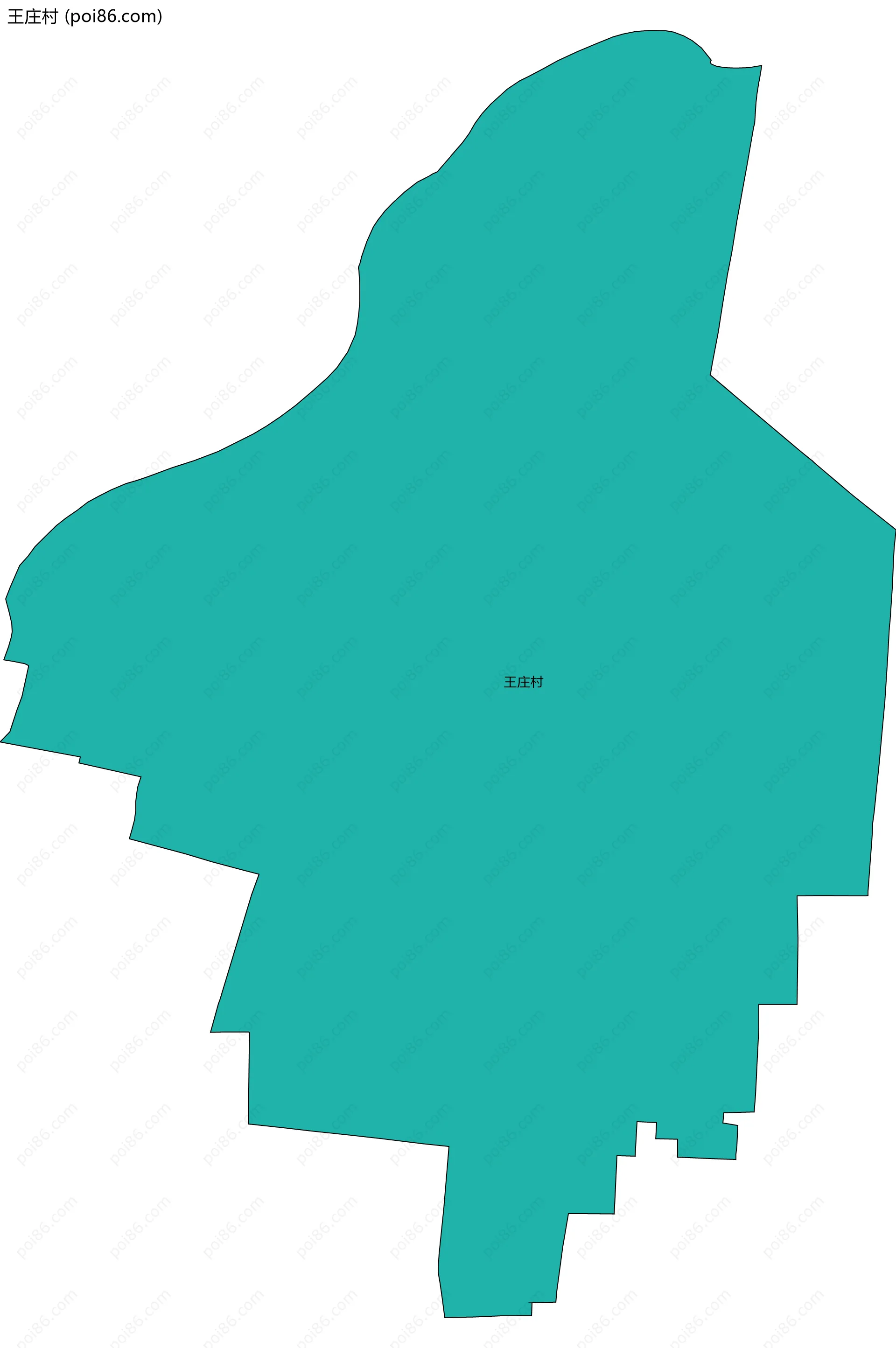 王庄村边界地图