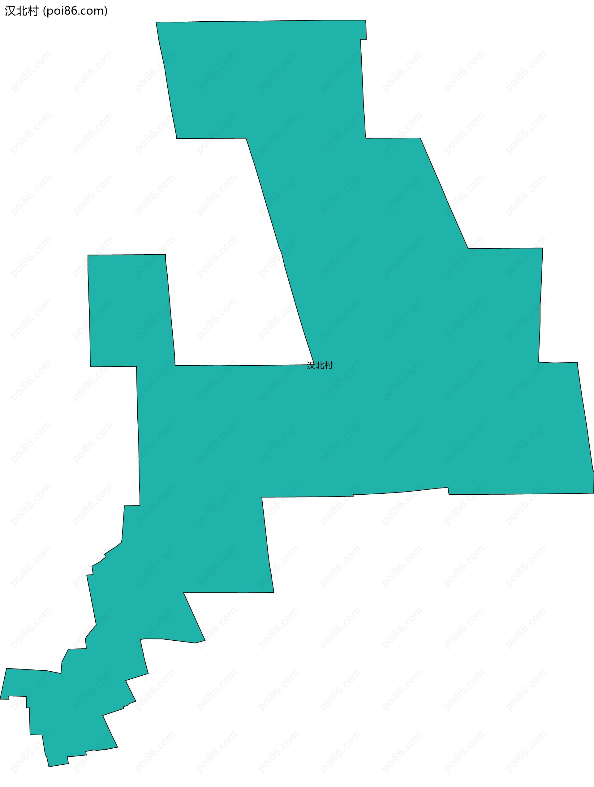 汉北村边界地图