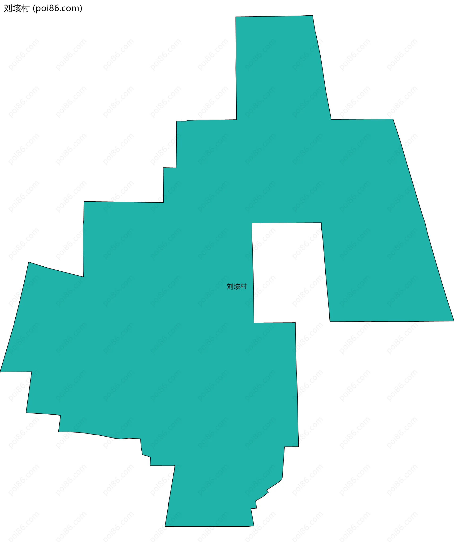 刘垓村边界地图