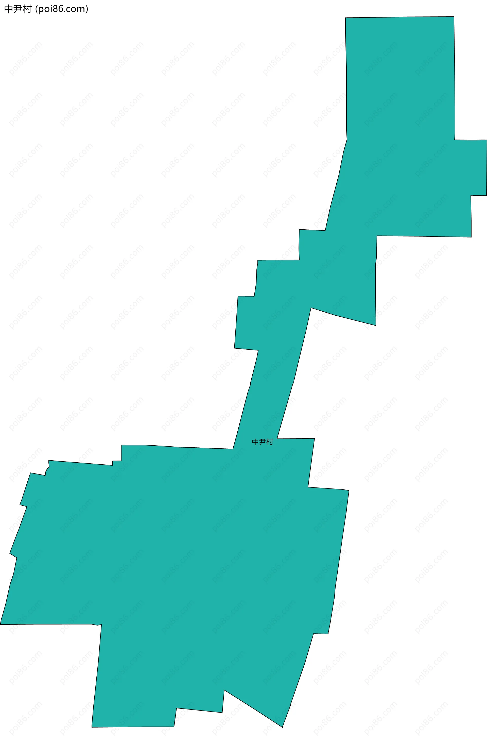 中尹村边界地图