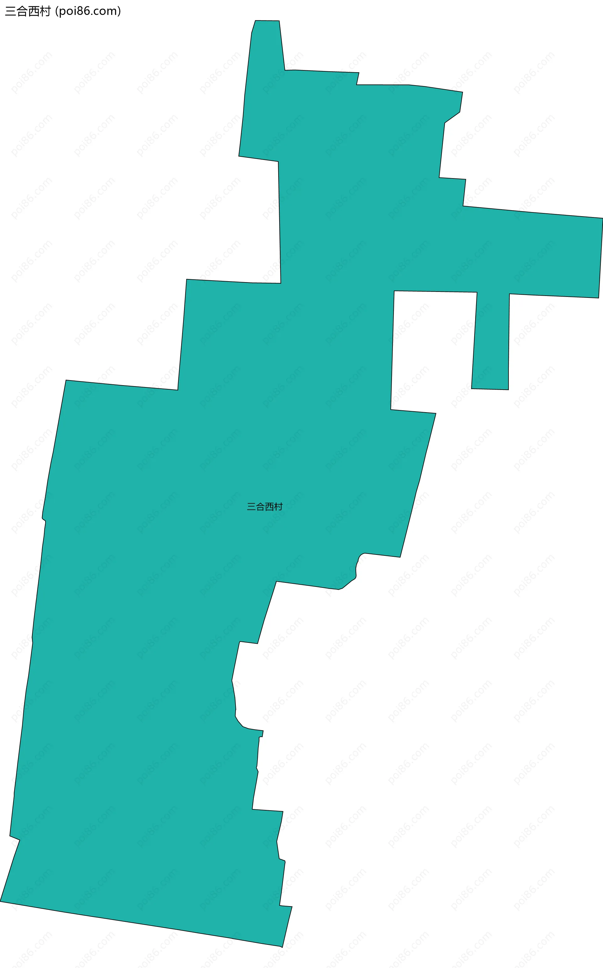 三合西村边界地图
