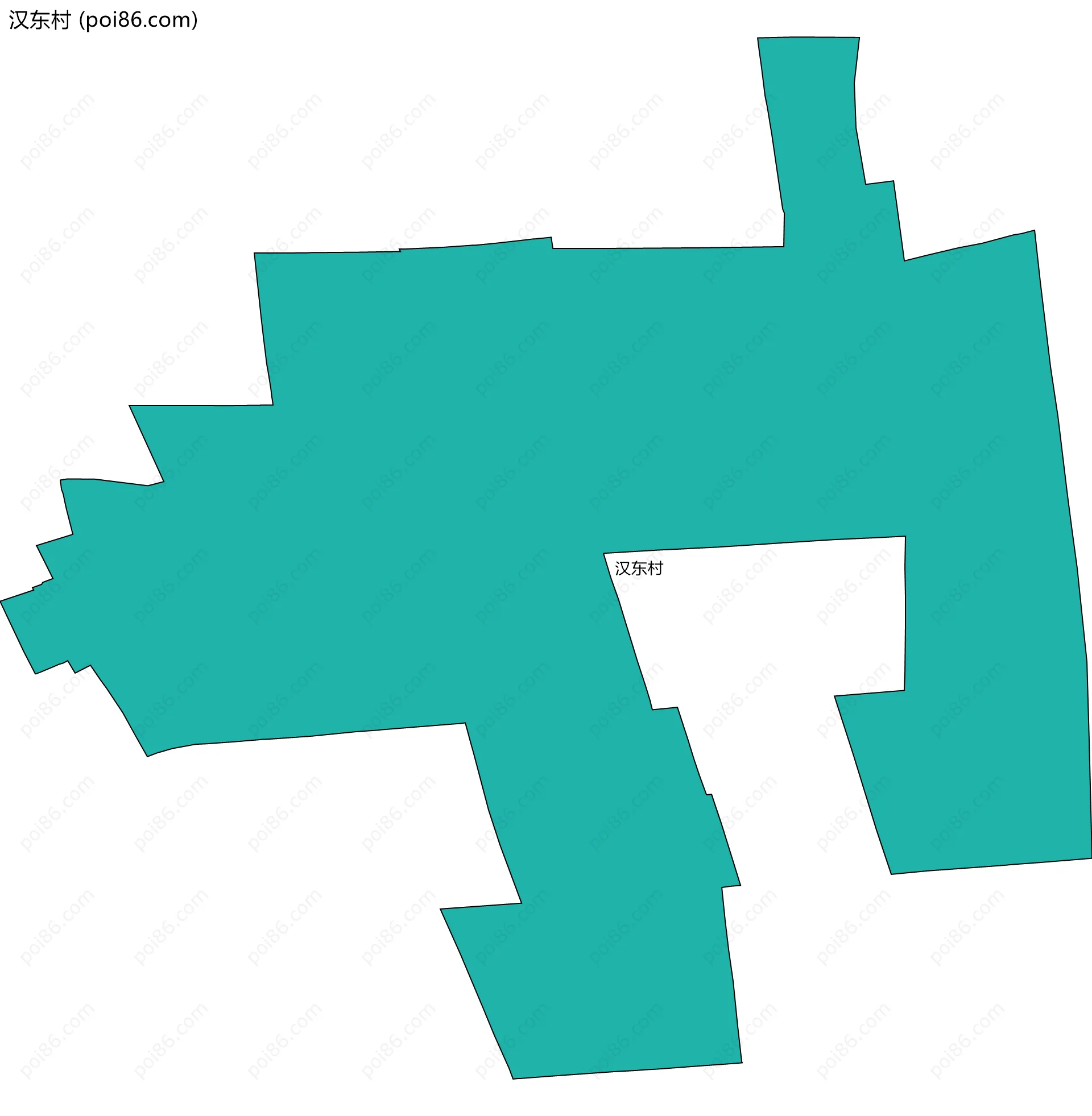 汉东村边界地图