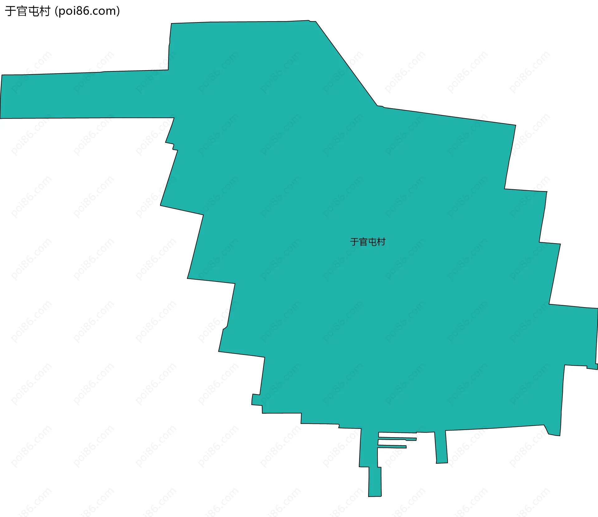 于官屯村边界地图