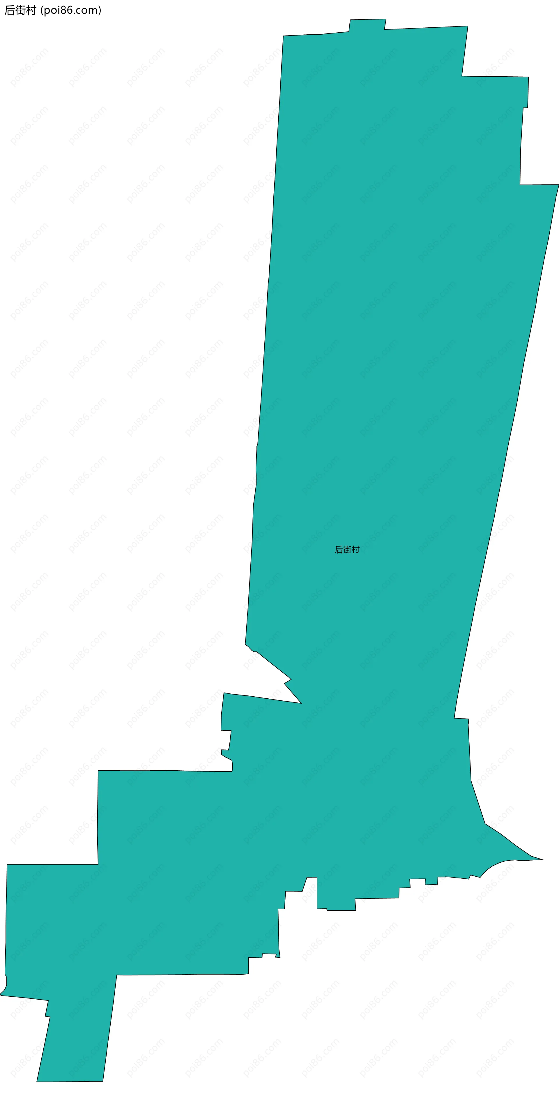 后街村边界地图