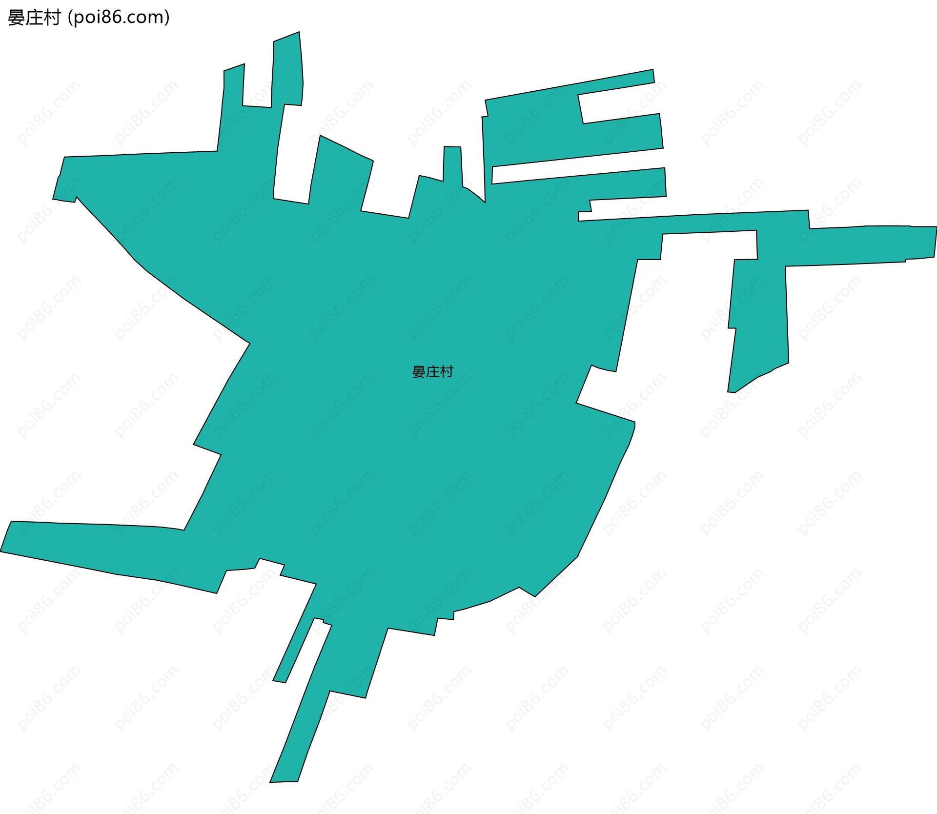 晏庄村边界地图