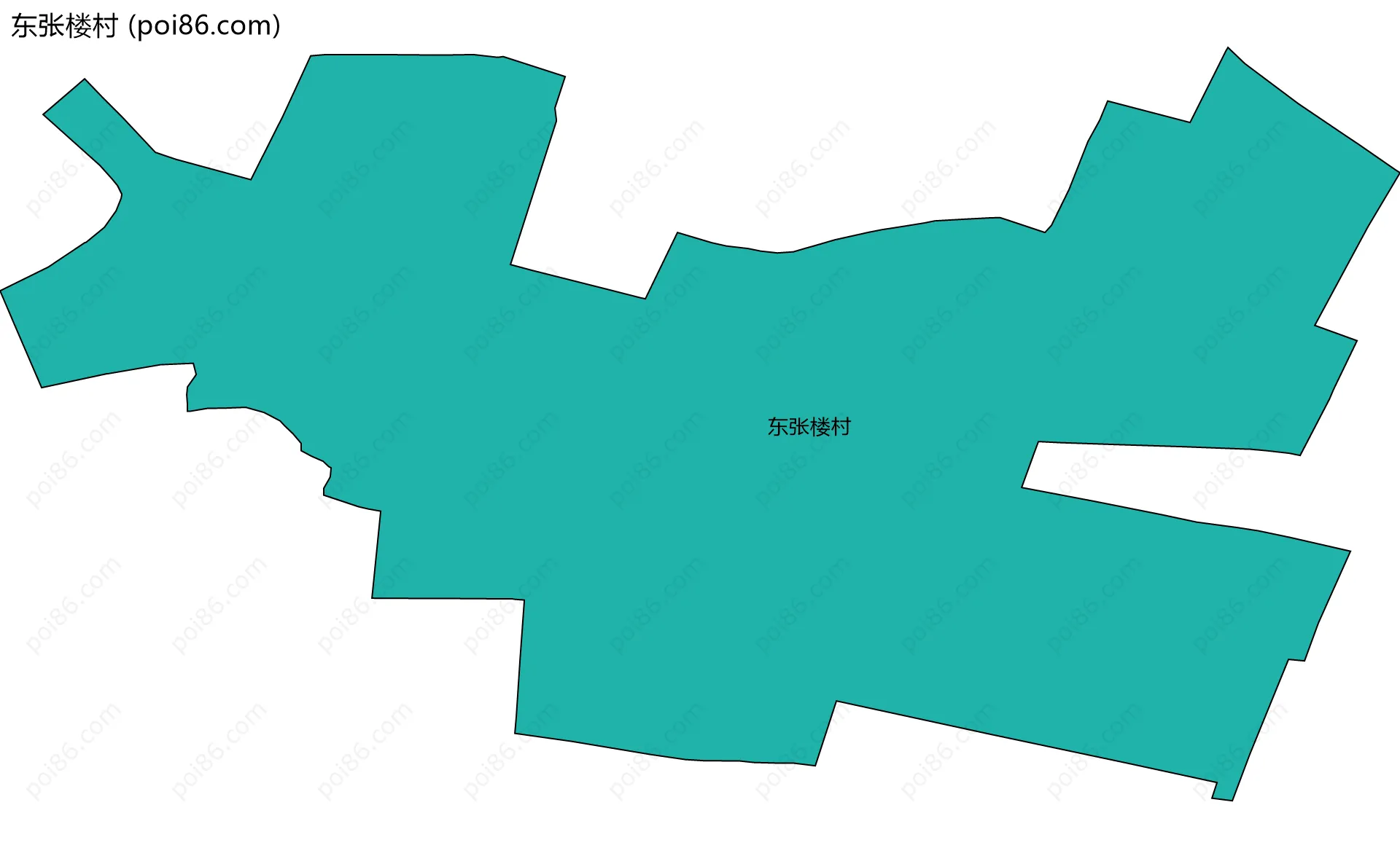 东张楼村边界地图