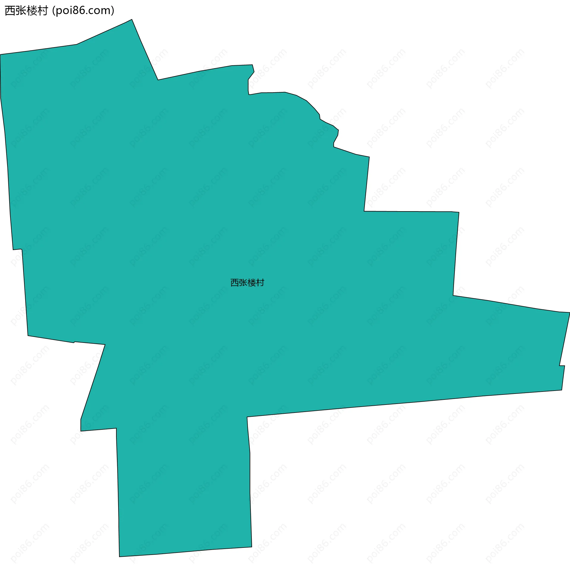 西张楼村边界地图