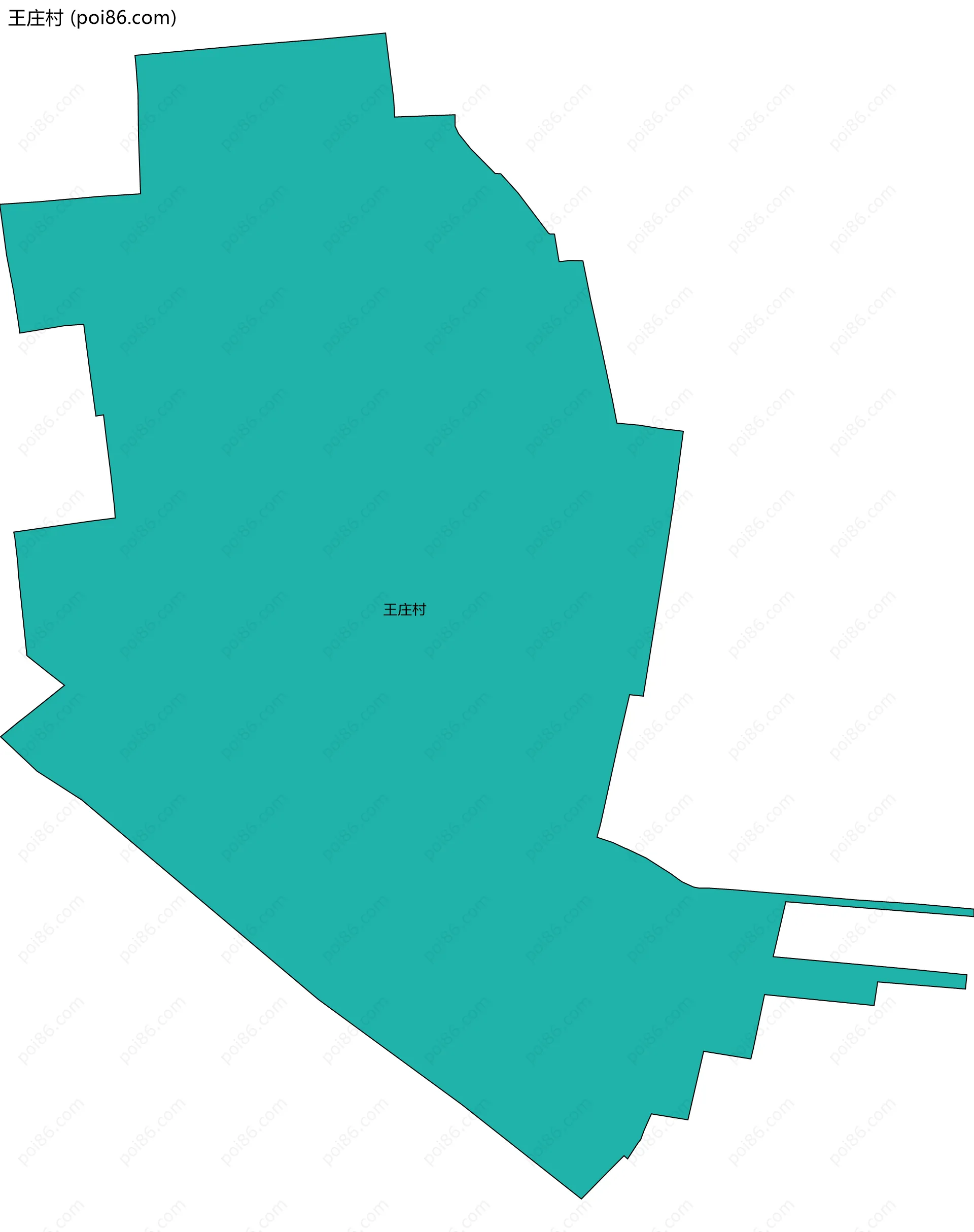 王庄村边界地图