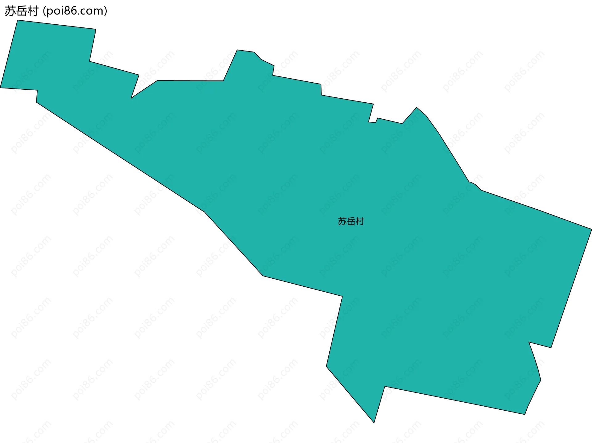 苏岳村边界地图