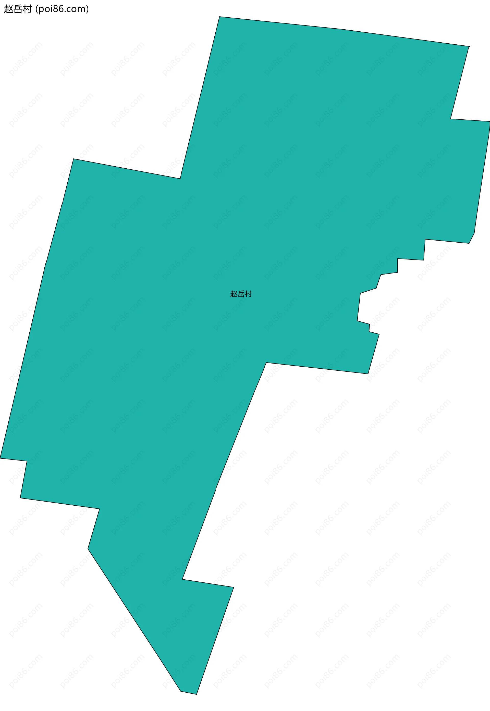 赵岳村边界地图