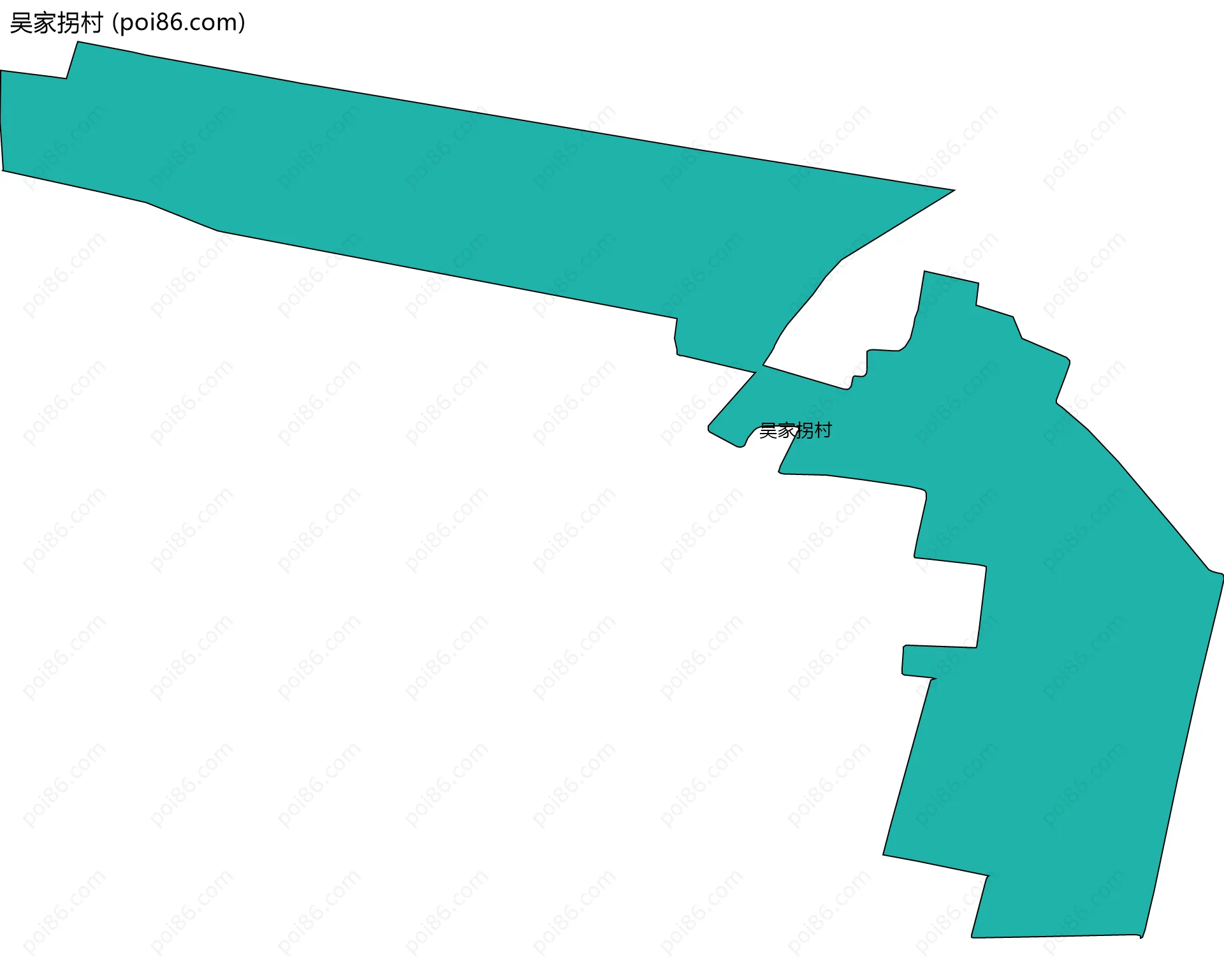 吴家拐村边界地图