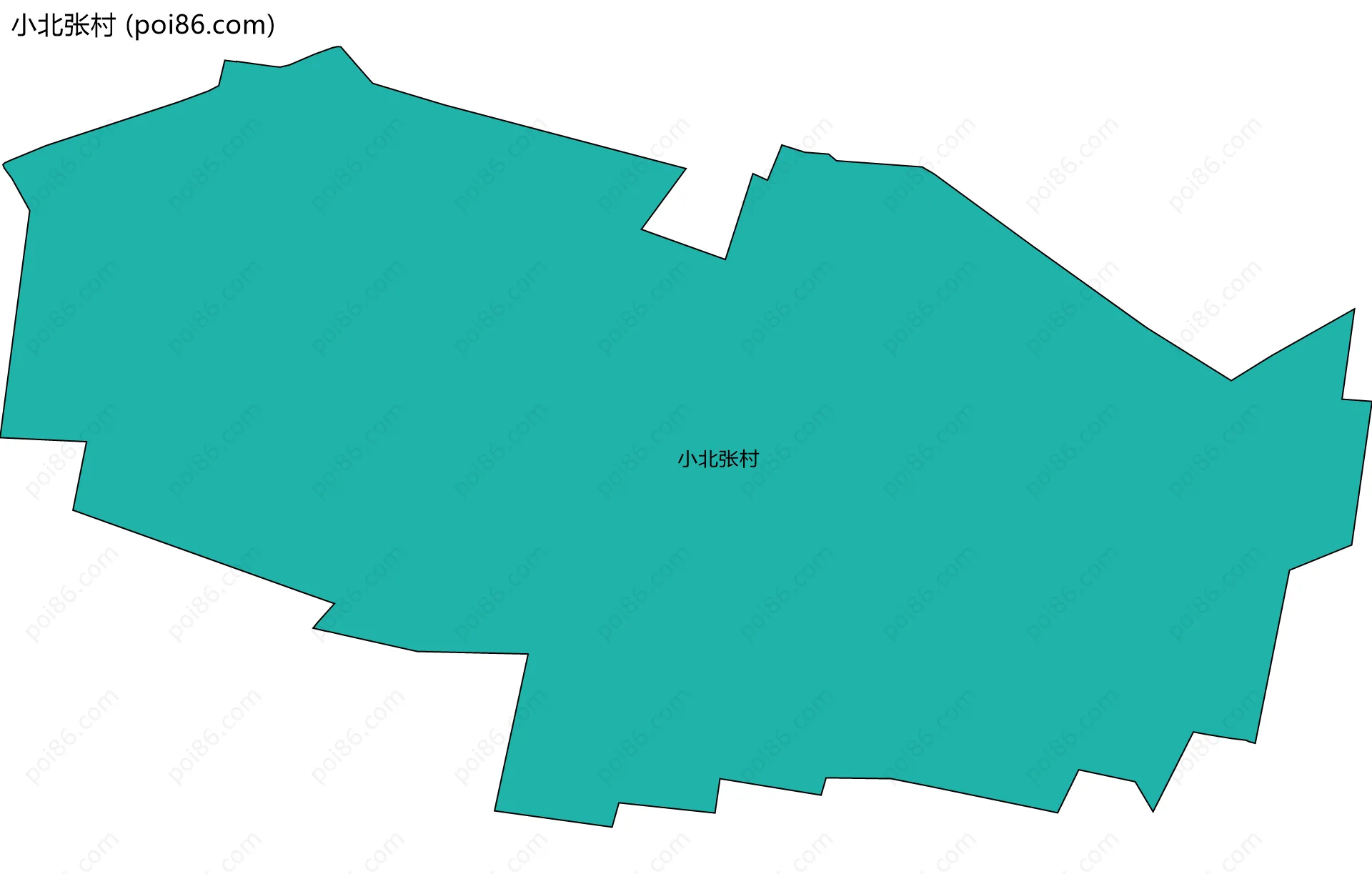 小北张村边界地图