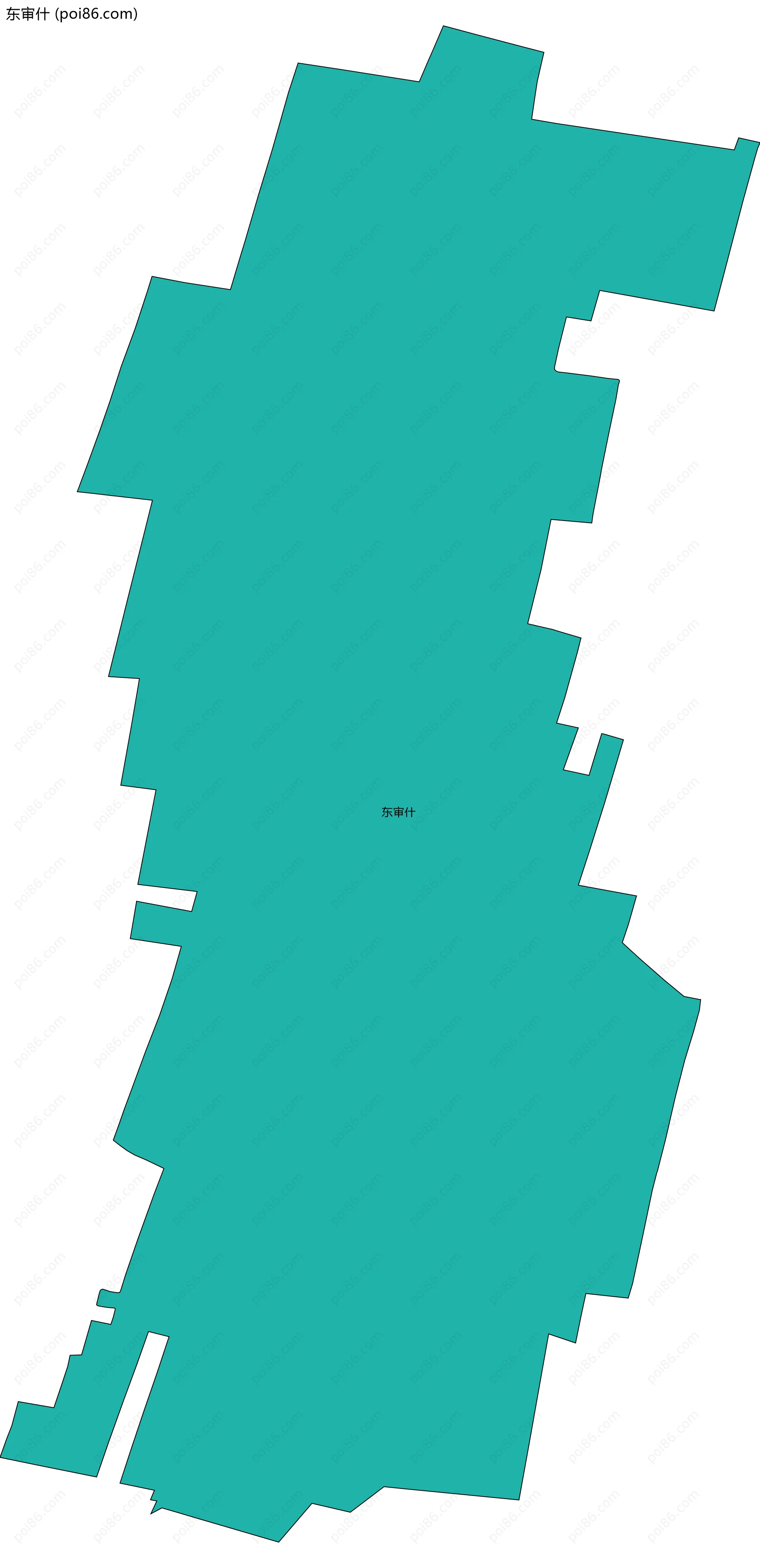 东审什边界地图