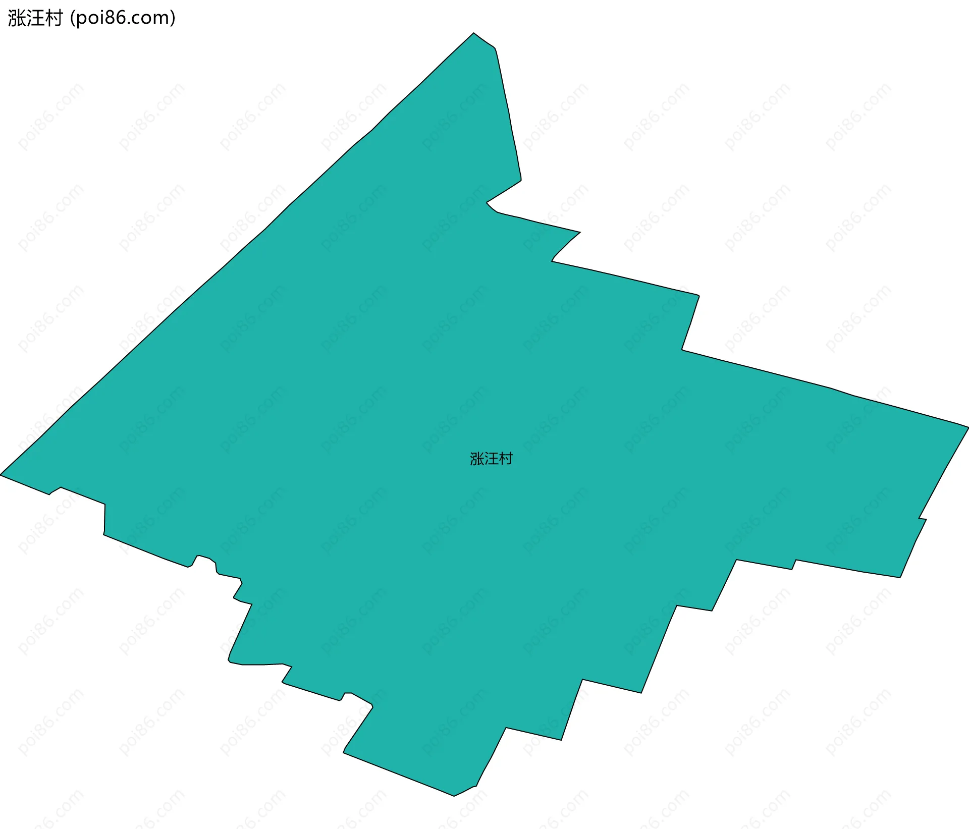 涨汪村边界地图
