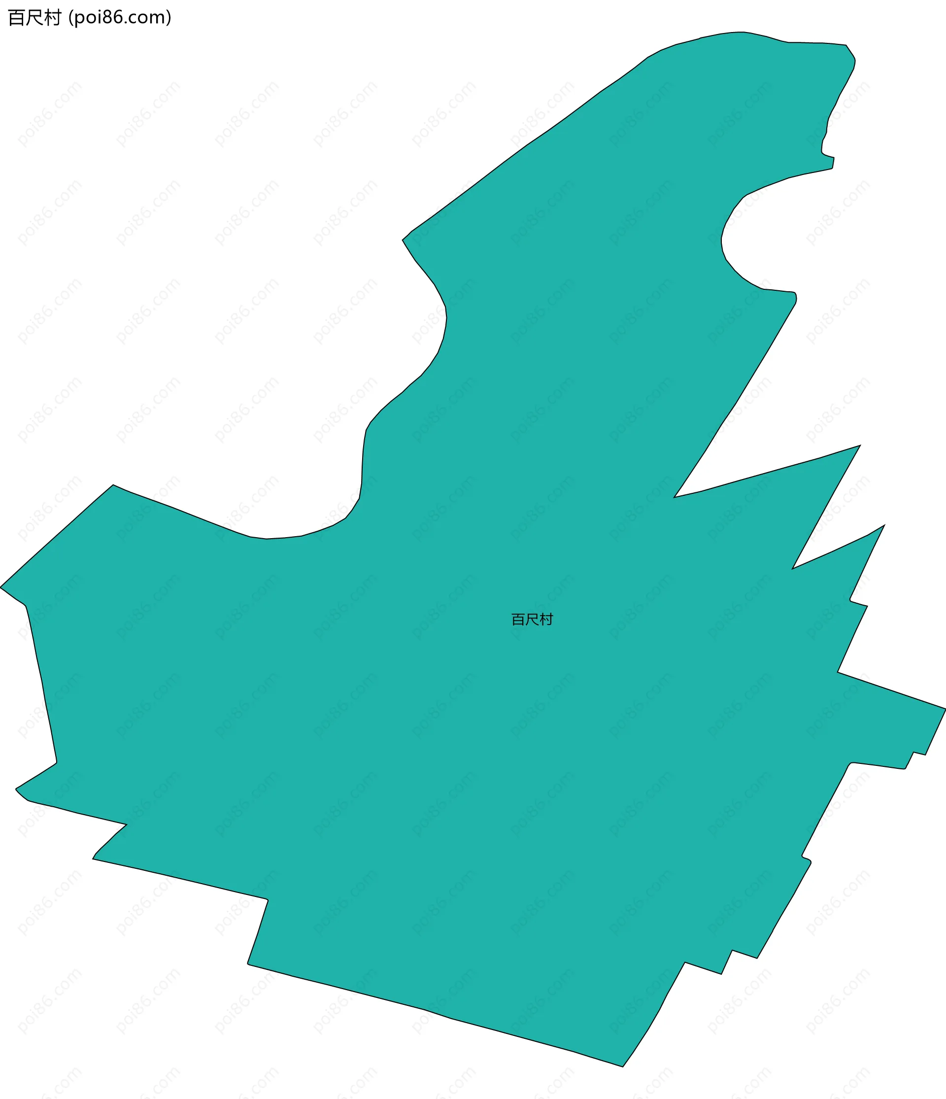 百尺村边界地图