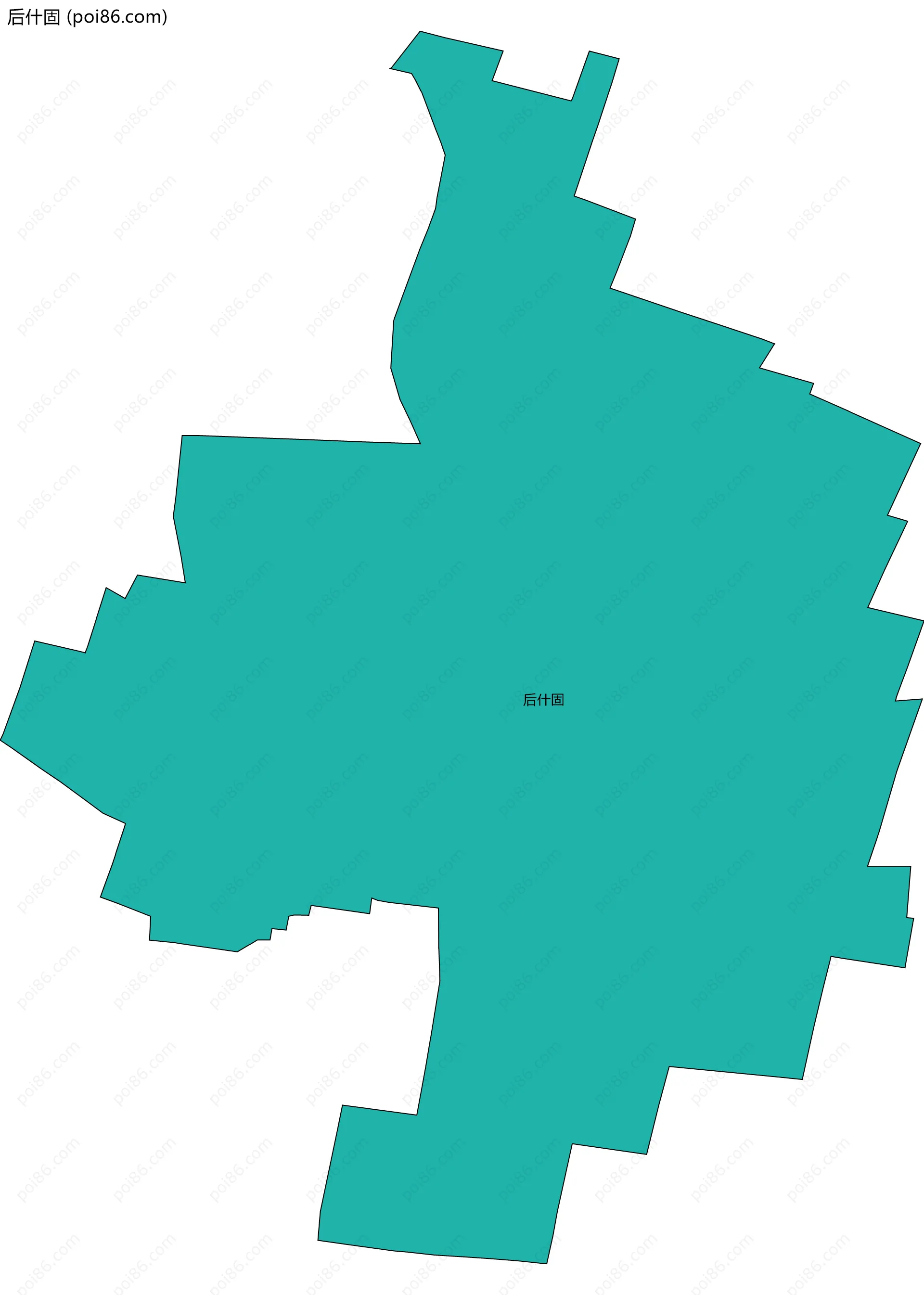 后什固边界地图