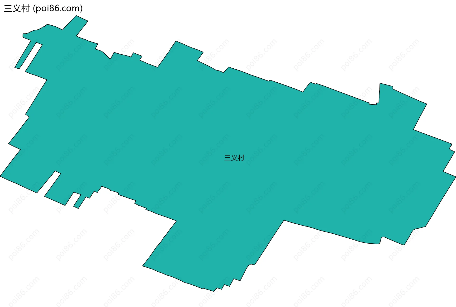 三义村边界地图