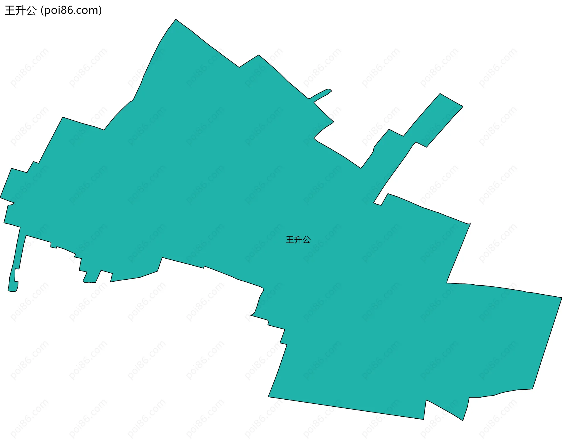 王升公边界地图